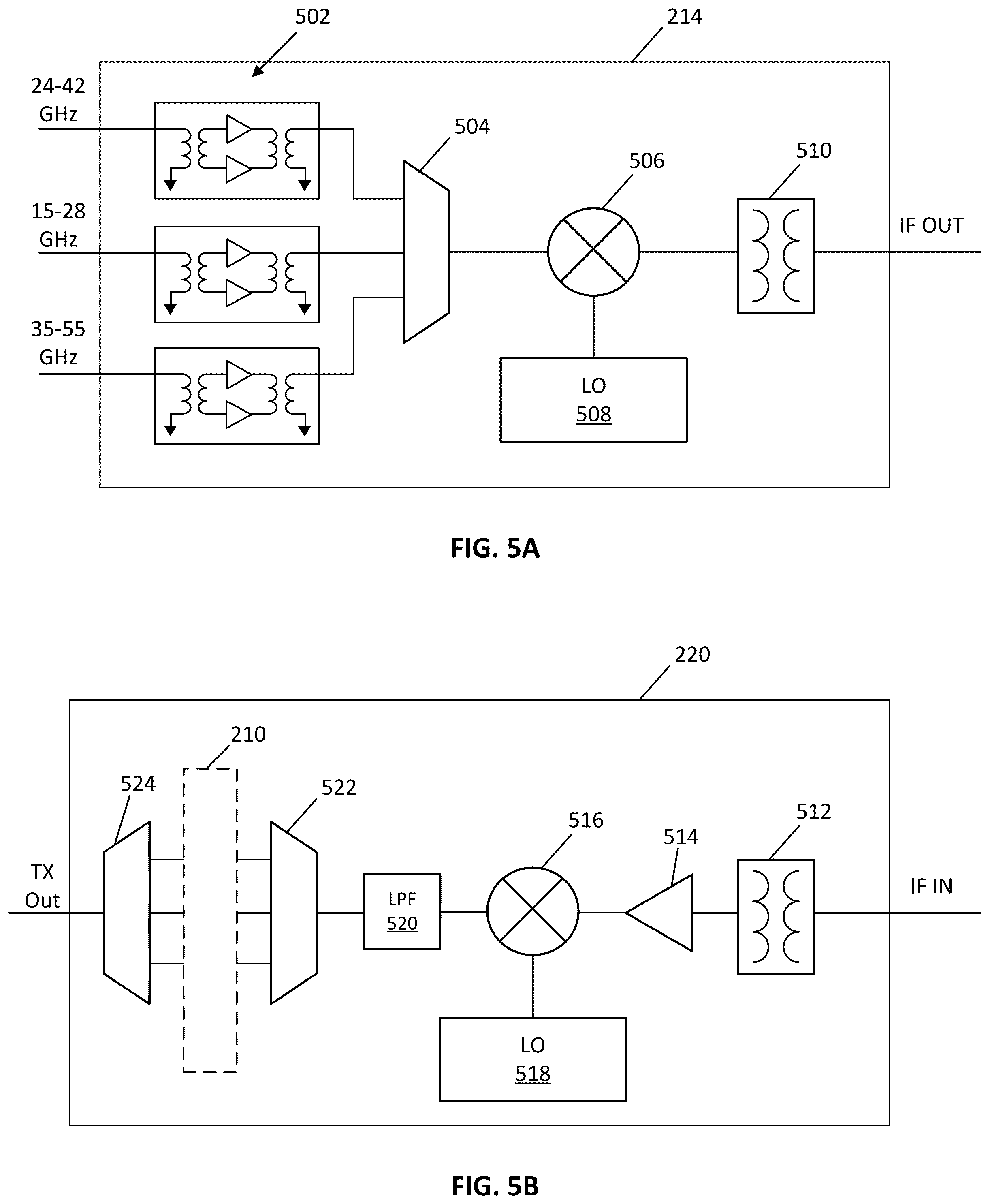 Patent US12562769 Figure 5 – Integrated wideband communication circuit