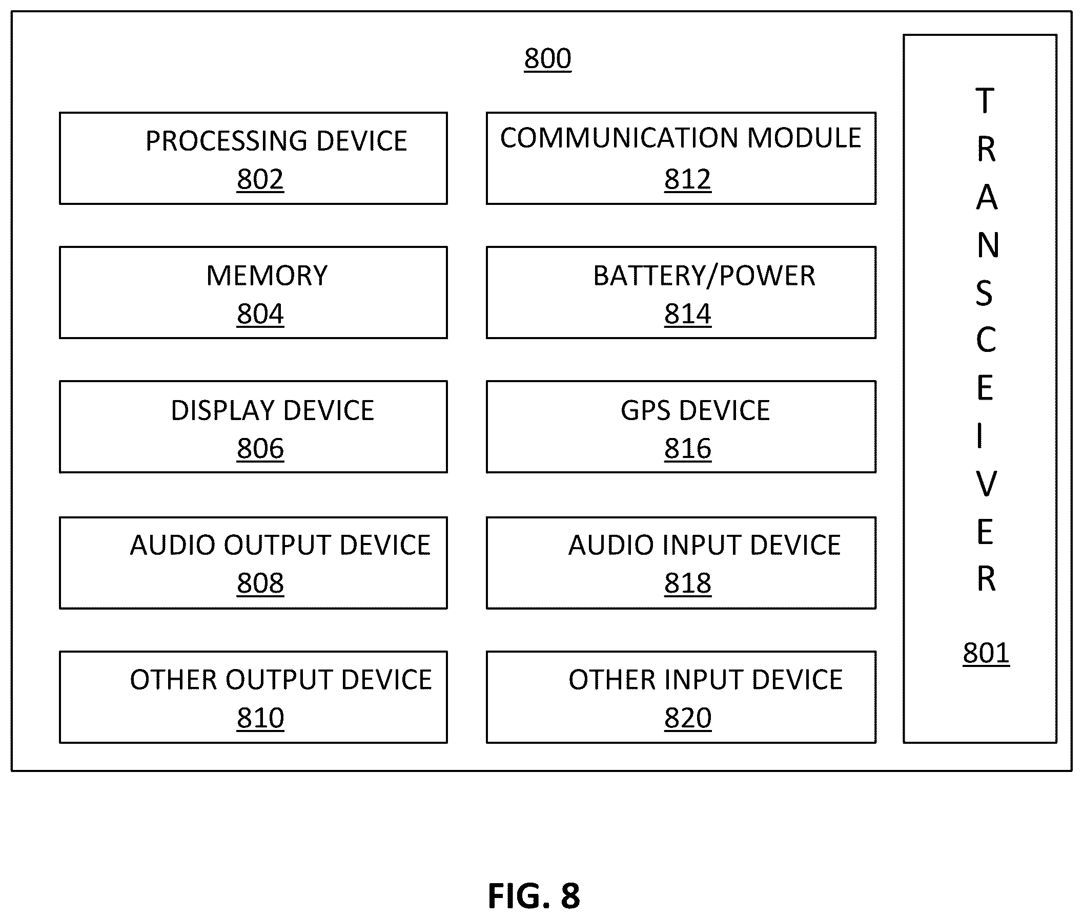 Patent US12562769 Figure 8 – Integrated wideband communication circuit