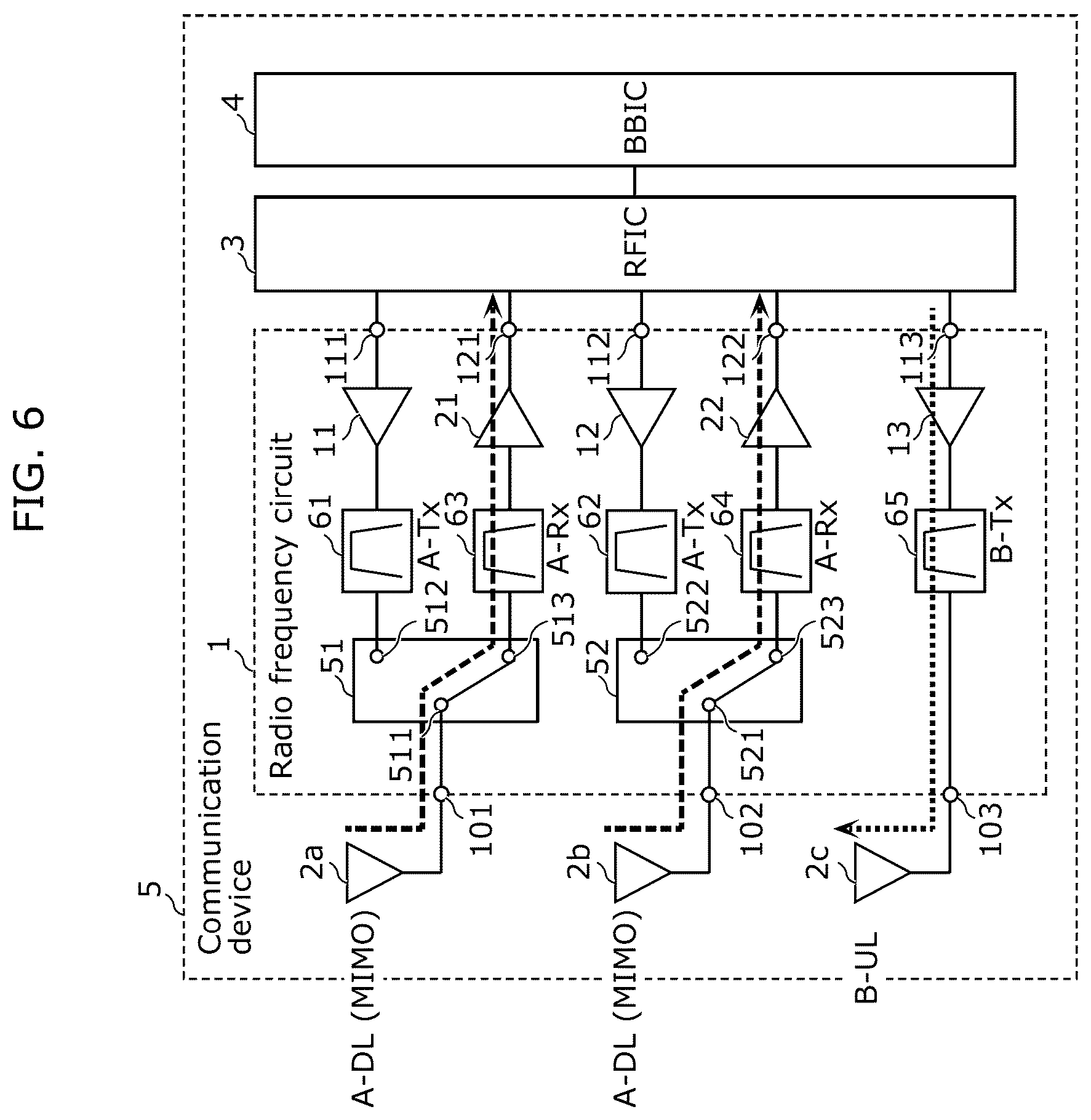 Patent US12562774 Figure 5 – Radio frequency circuit, communication device, and control method