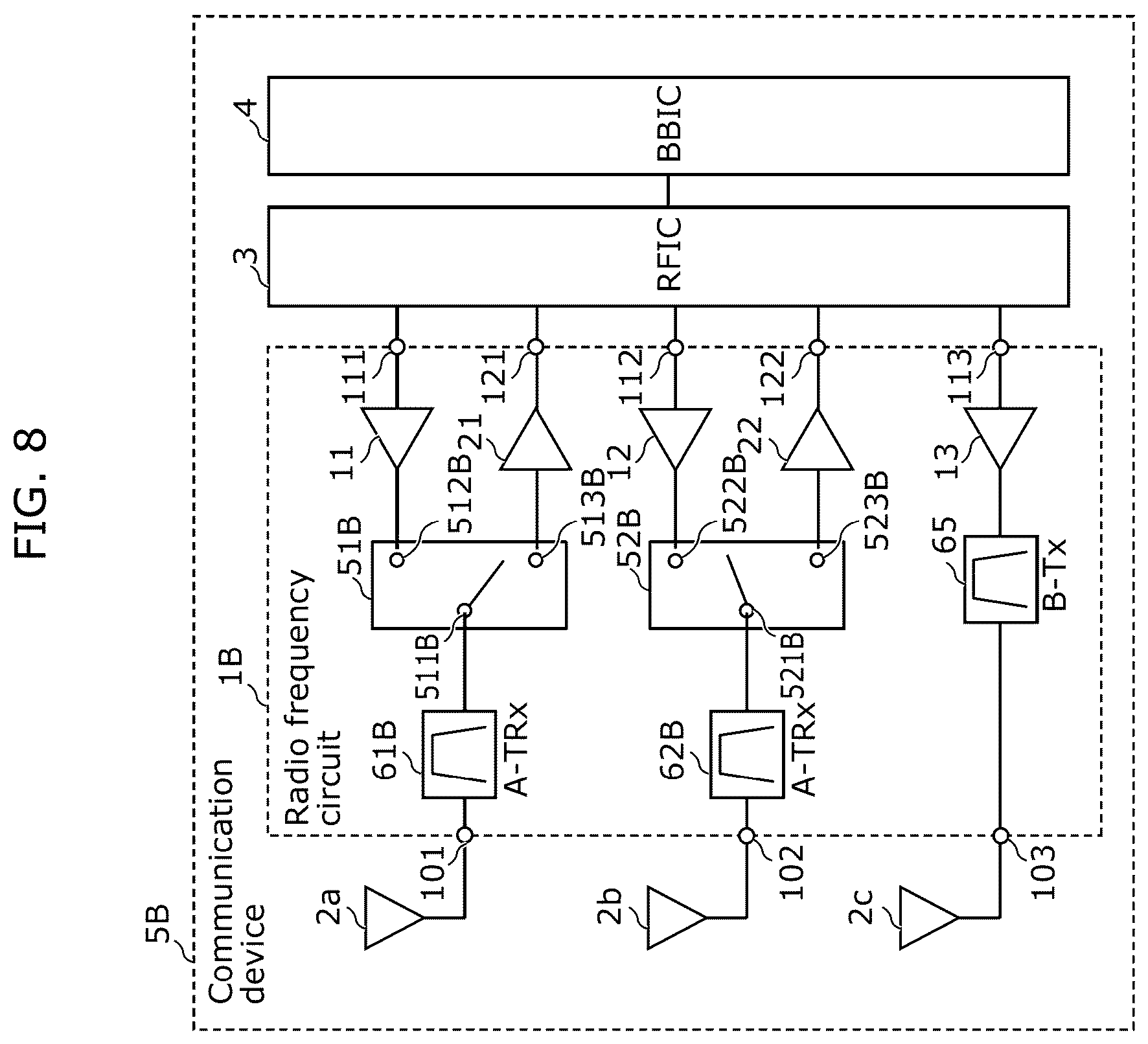 Patent US12562774 Figure 7 – Radio frequency circuit, communication device, and control method