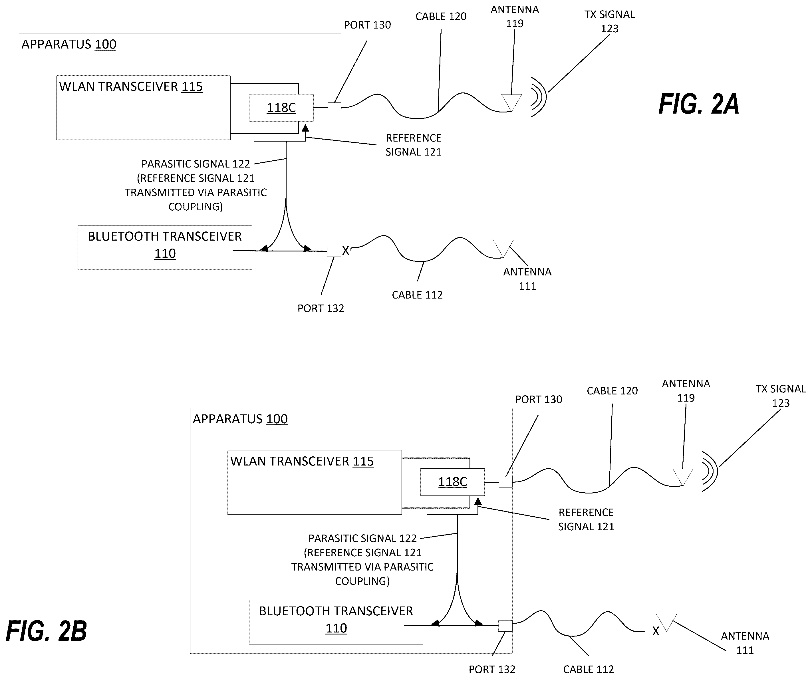 Patent US12562779 Figure 2 – Wi-fi/Bluetooth antenna disconnect detection