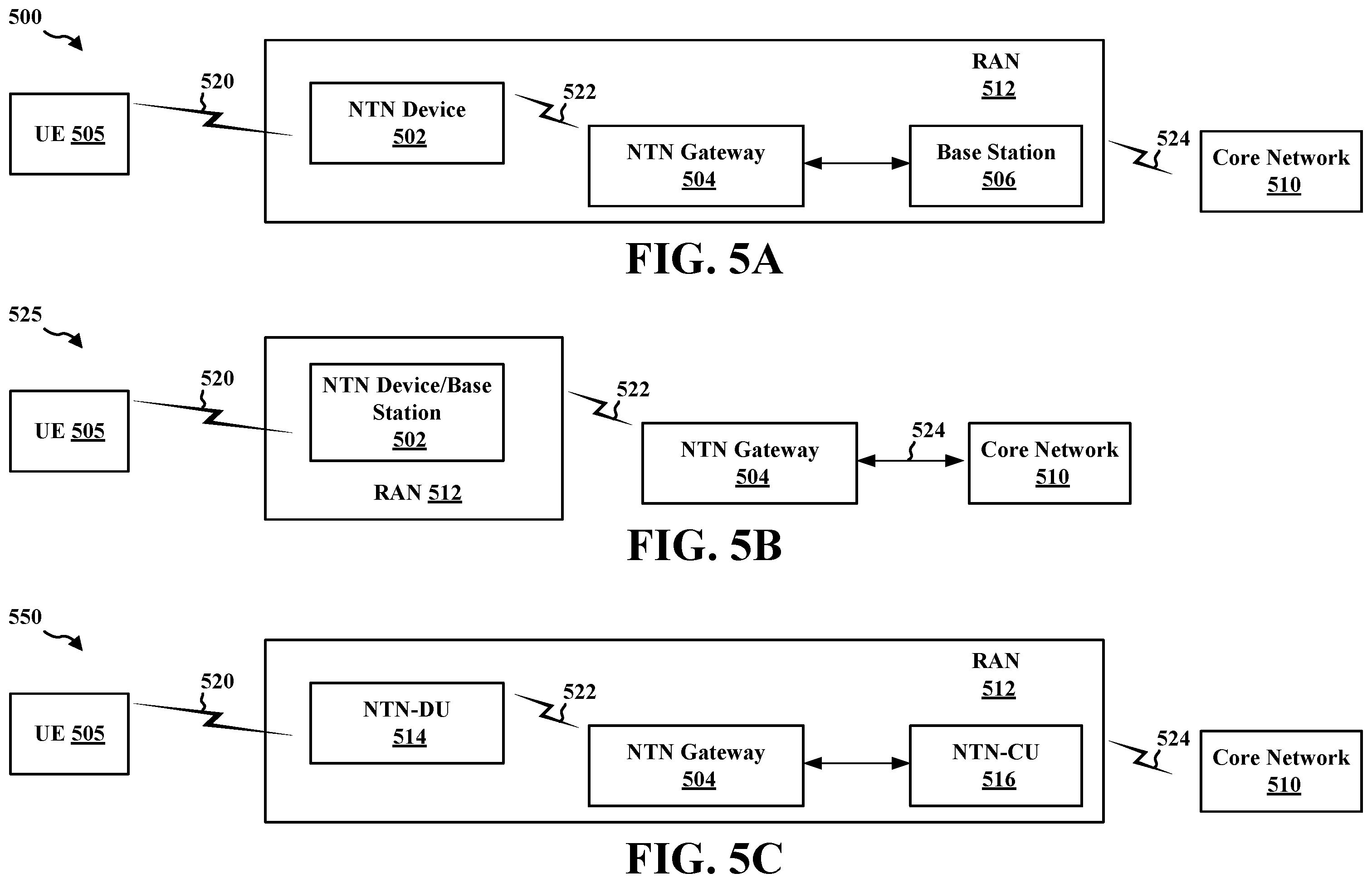 Patent US12562810 Figure 5 – Direct NTN communication