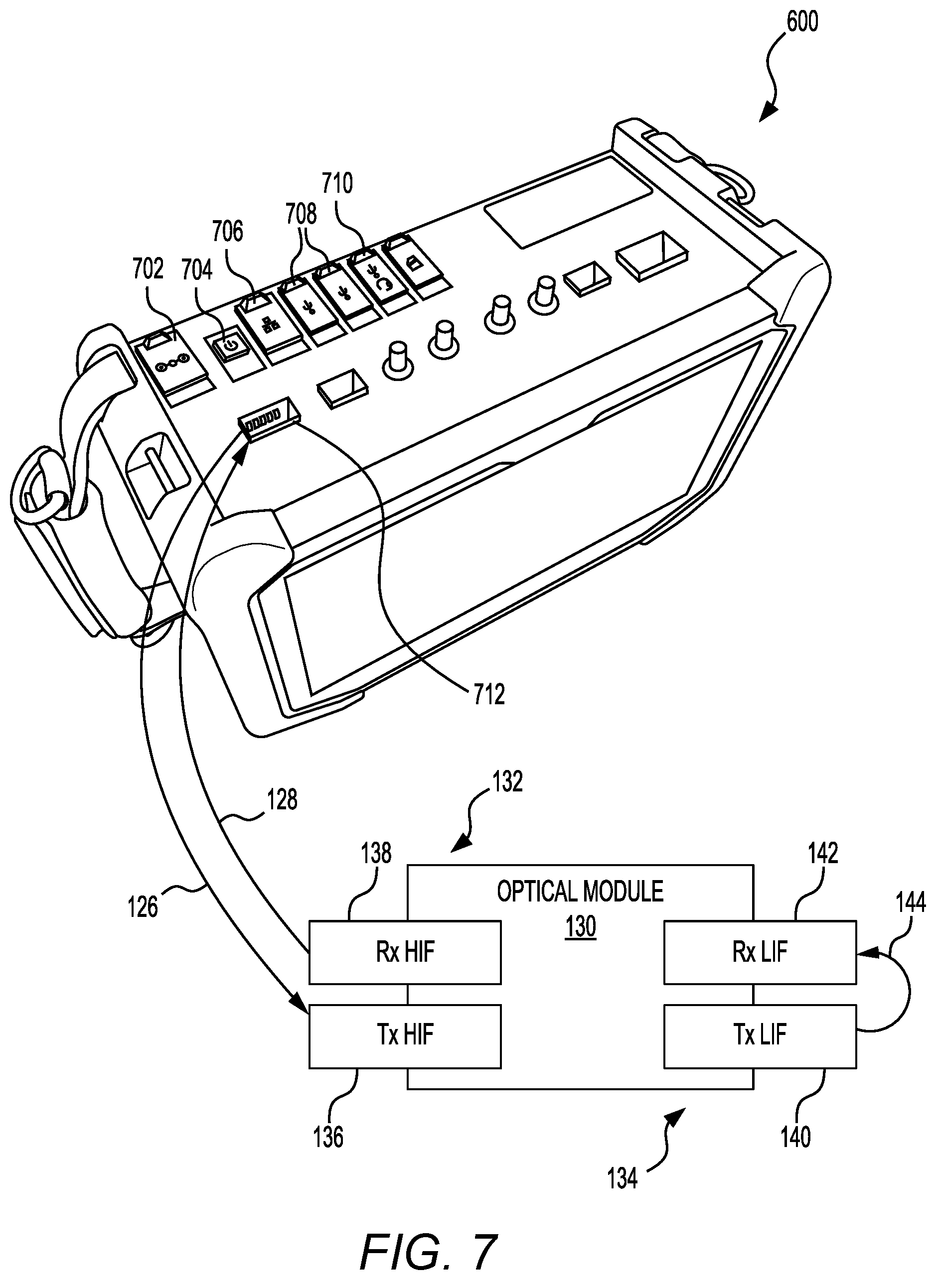 Patent US12562811 Figure 7 – Equalization setting value determinations for electrical signals transmitted to and/or received from optical modules
