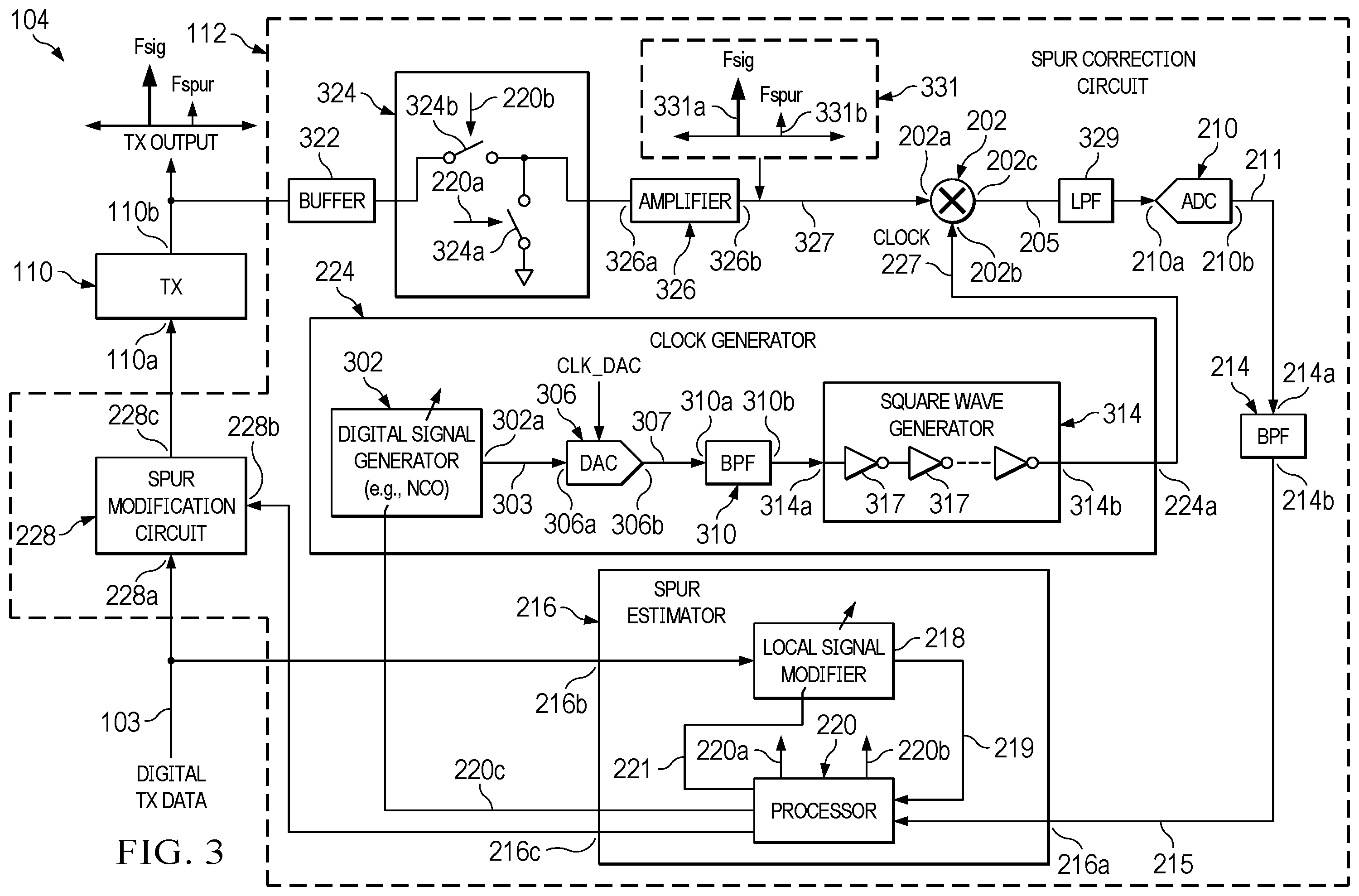 Patent US12562820 Figure 3 – Spur correction