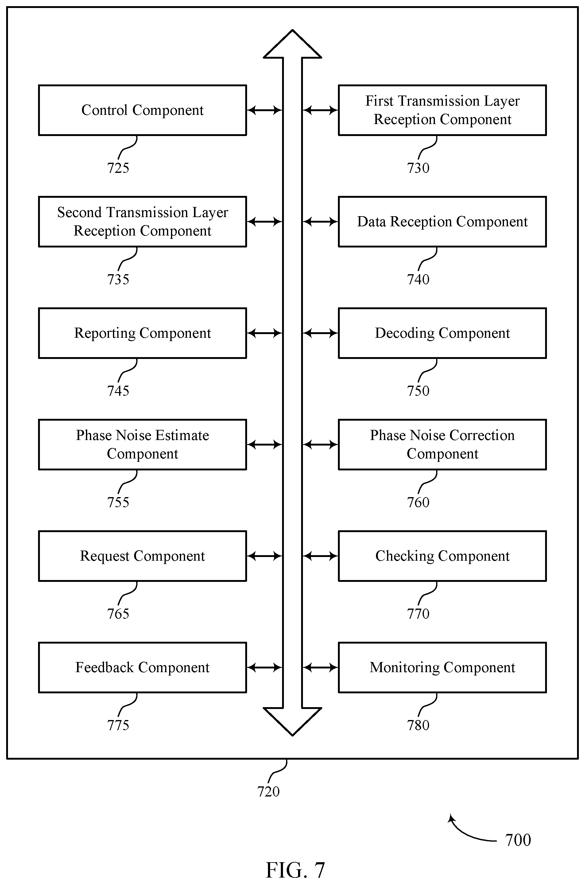 Patent US12562866 Figure 7 – Phase tracking reference signaling and data modulation for multiple layers