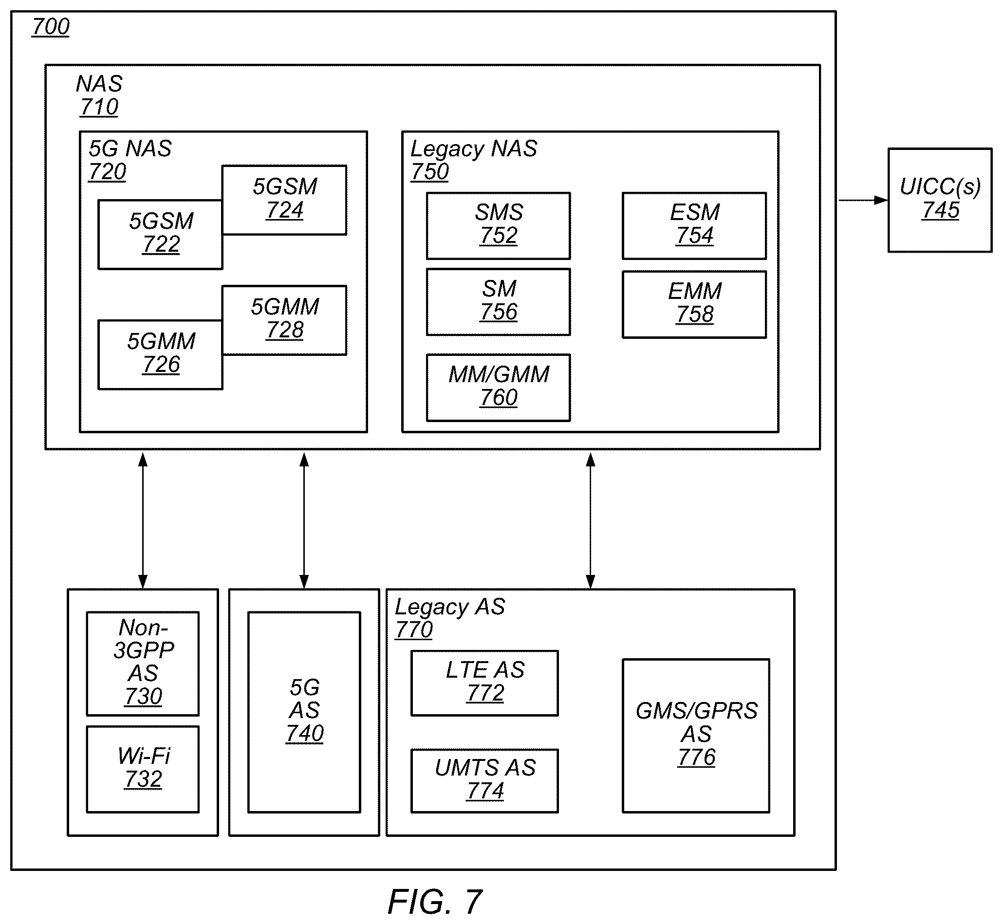 Patent US12562878 Figure 7 – Scheduling for multiple PDSCH/PUSCH operations