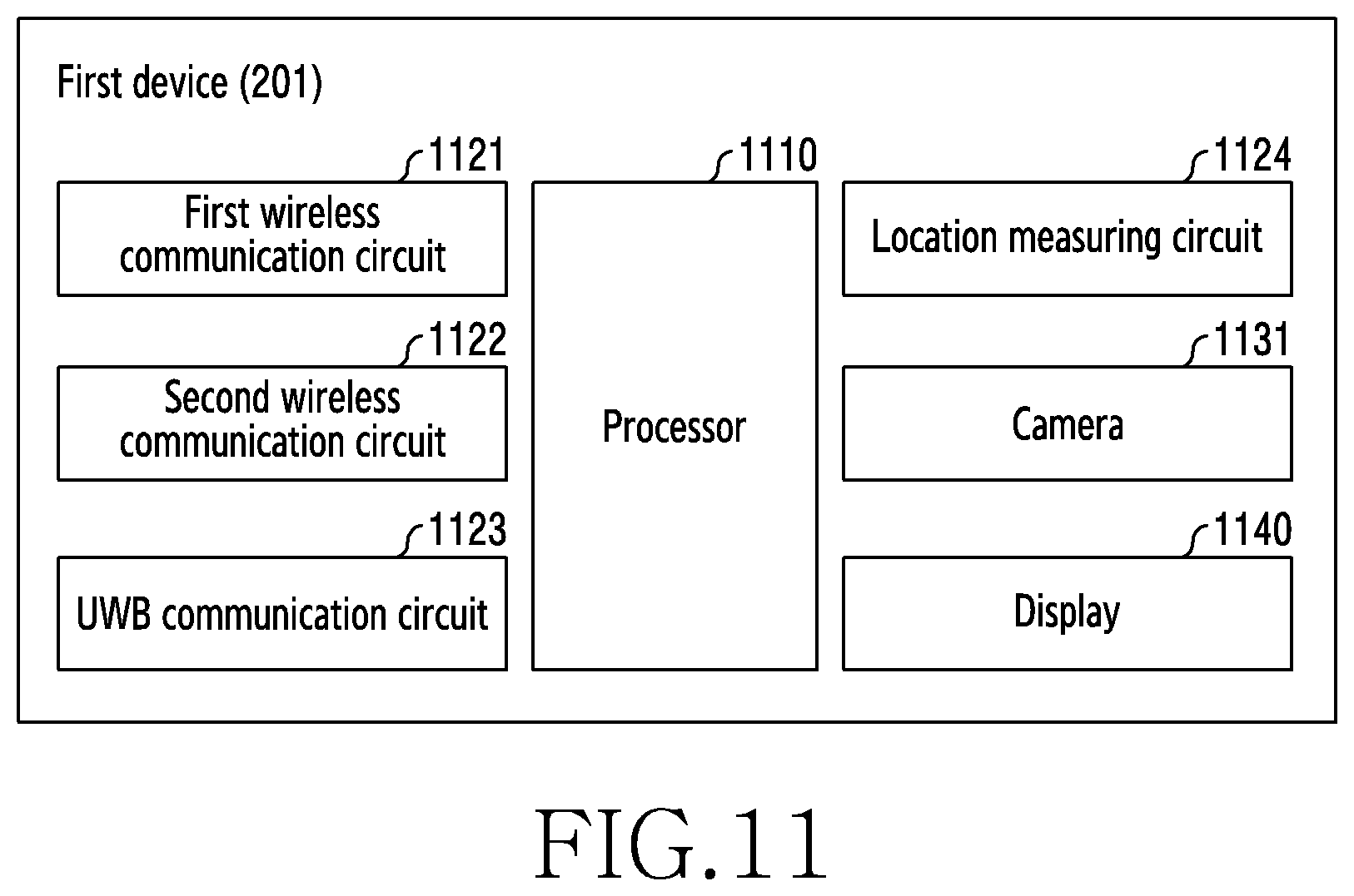 Patent US12562880 Figure 11 – Method and apparatus for finding lost device using UWB and AR apparatus