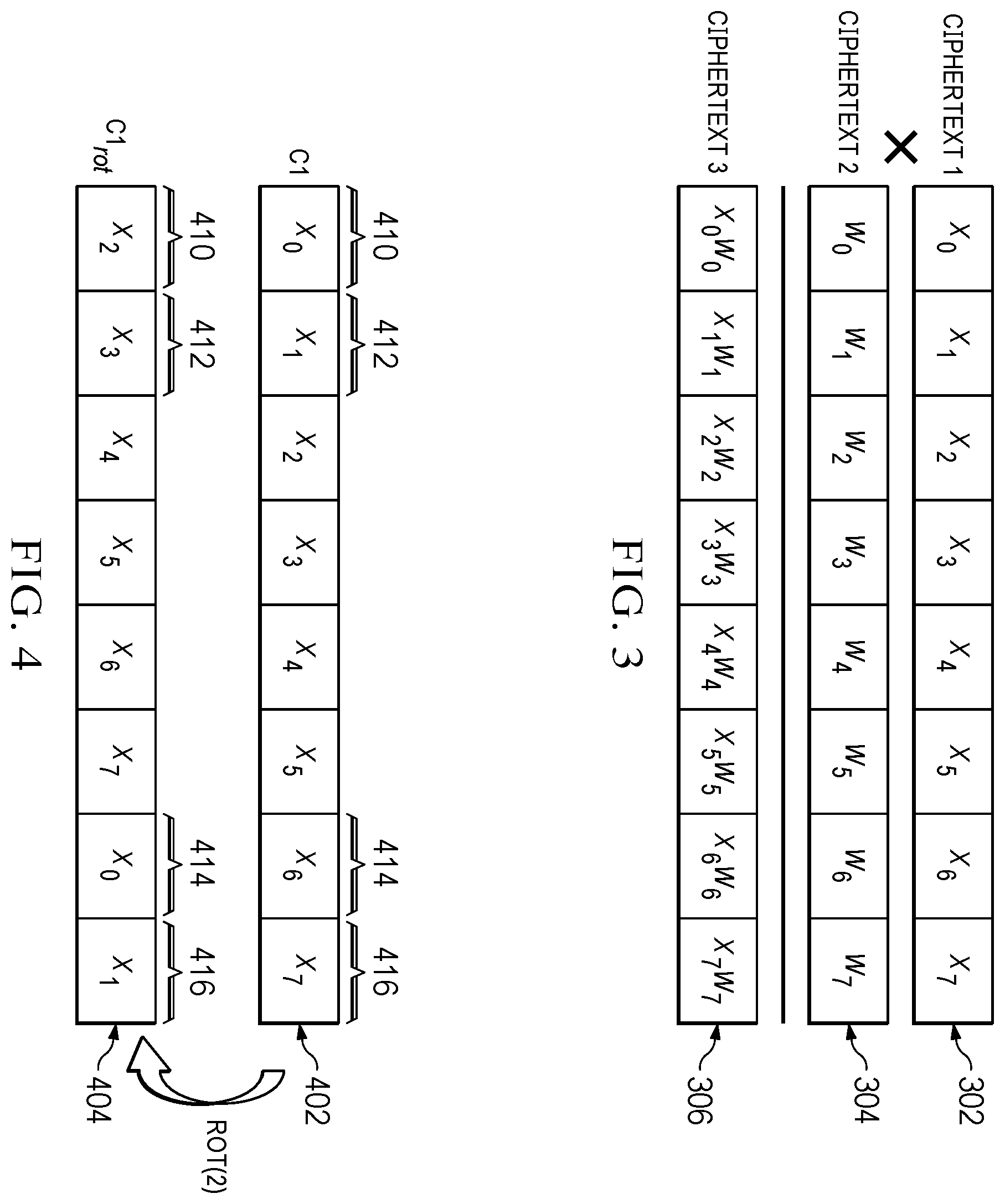 Patent US12562886 Figure 3 – Fast polynomial evaluation under fully homomorphic encryption by products of differences from roots using rotations