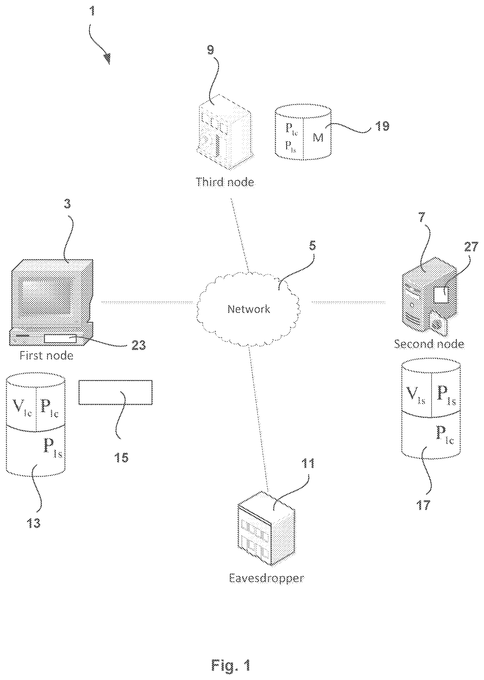 Patent US12562892 Figure 1 – Secure multiparty loss resistant storage and transfer of cryptographic keys for blockchain based systems in conjunction with a wallet management system