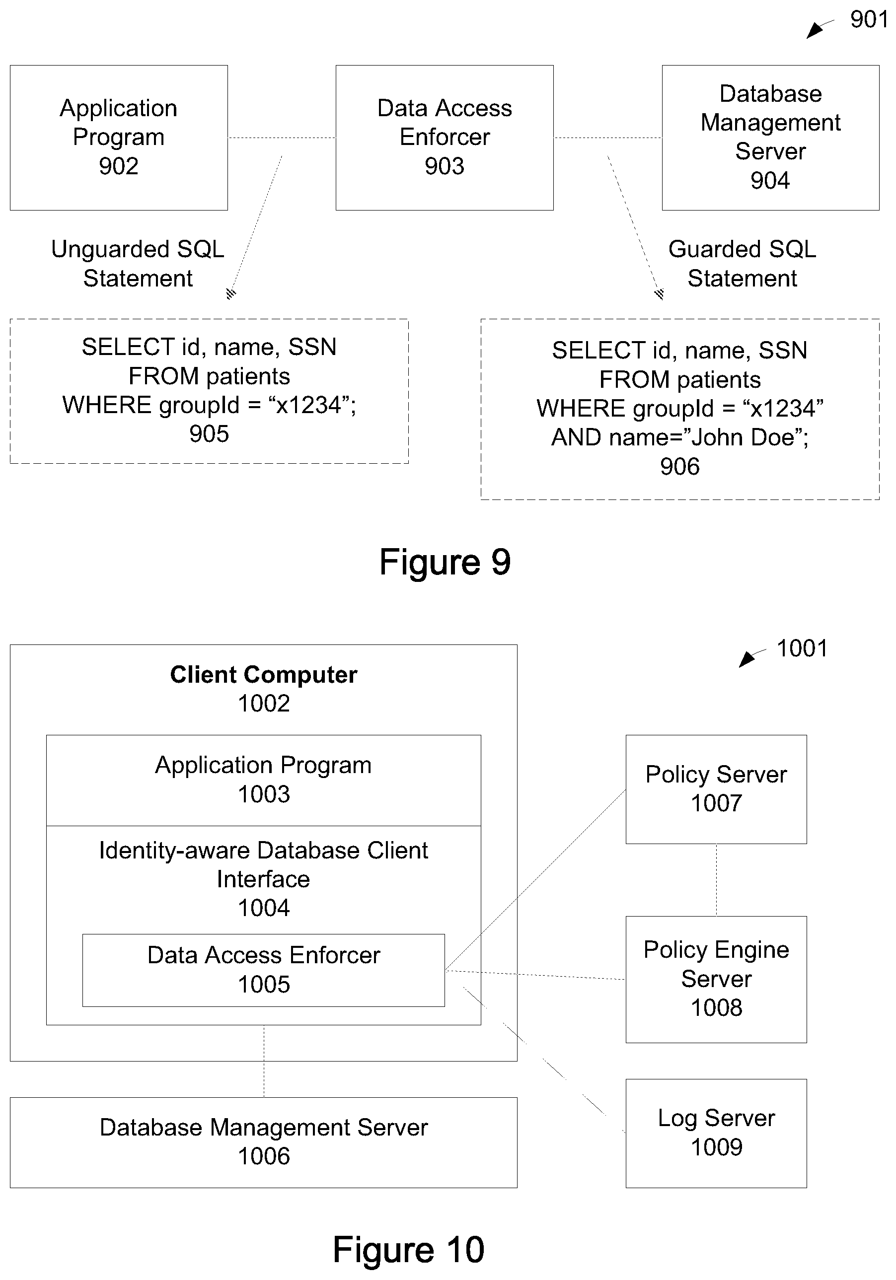 Patent US12562906 Figure 5 – Enforcing data access policies at a database client interface to protect privacy and confidentiality and prevent data leak