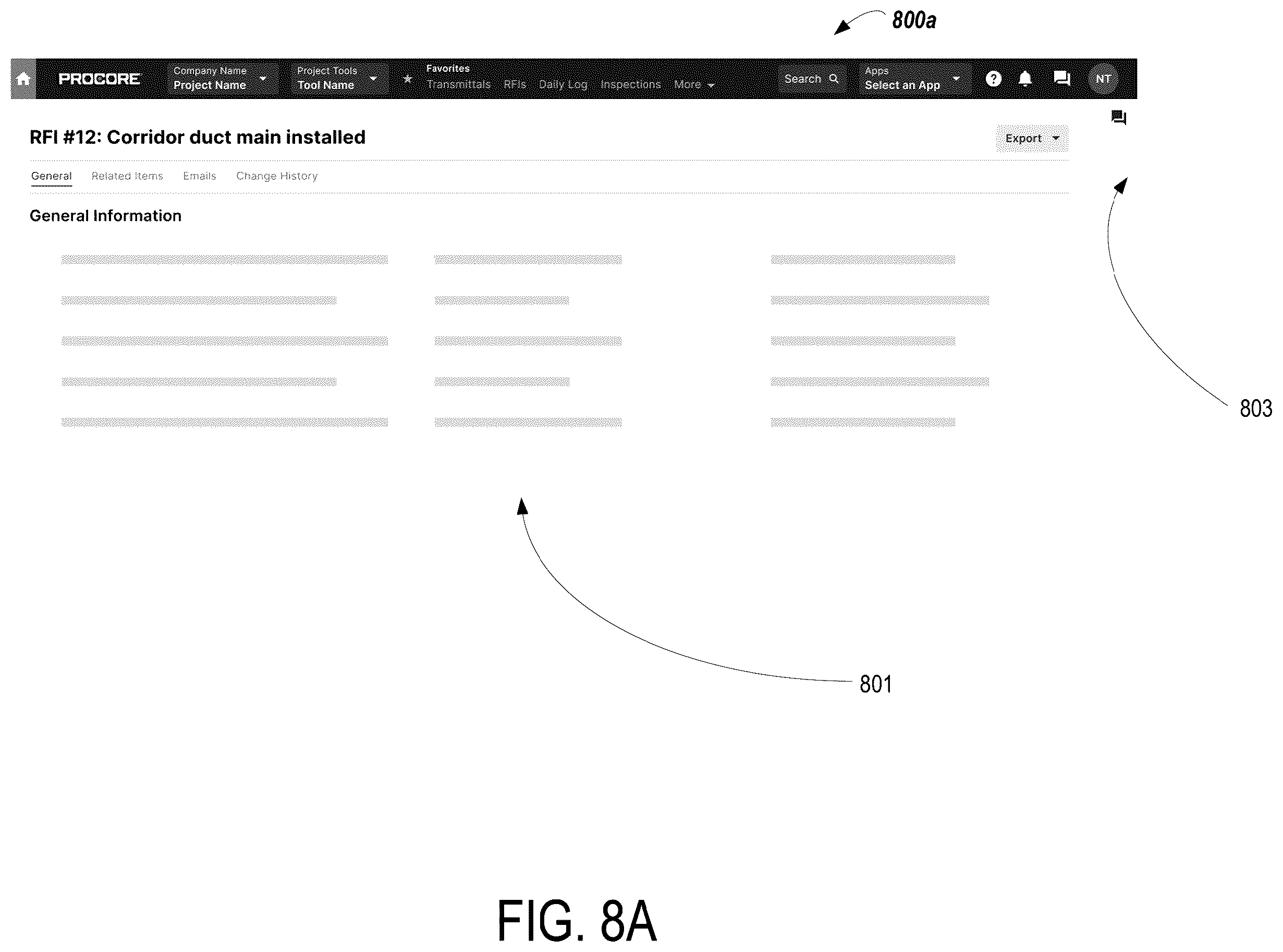 Patent US12562933 Figure 9 – Limited communications threads associated with construction based data objects