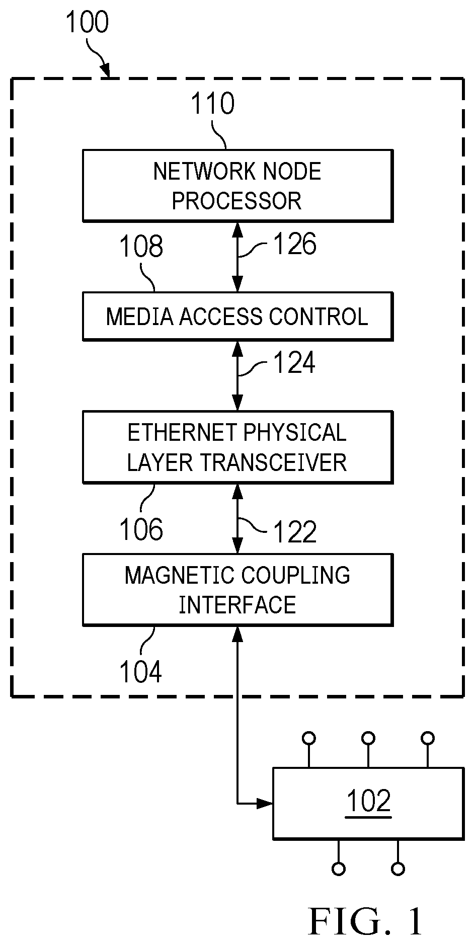 Patent US12562941 Figure 1 – Joint timing recovery and decision feedback equalizer adaptation in wireline network receivers