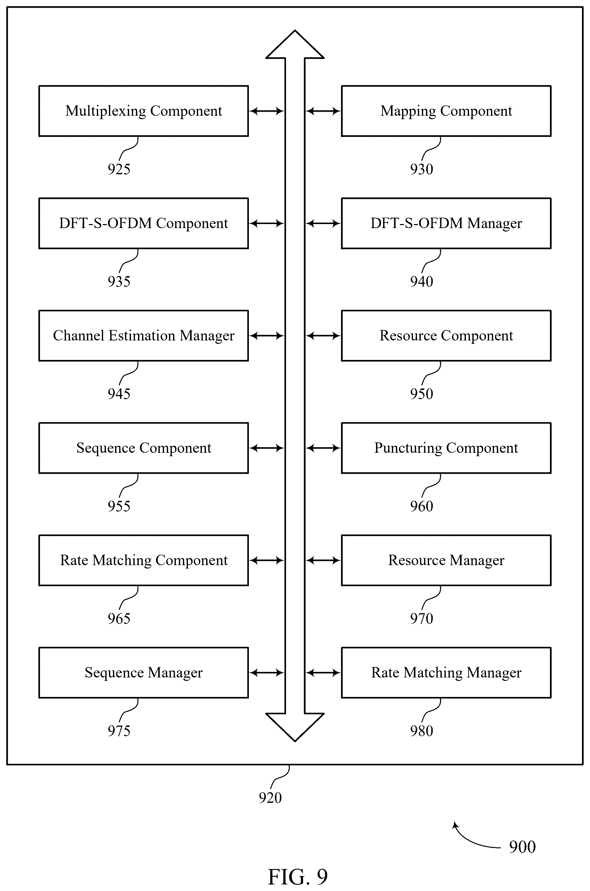 Patent US12562947 Figure 9 – Glue reference signals for joint channel estimation across a phase jump boundary