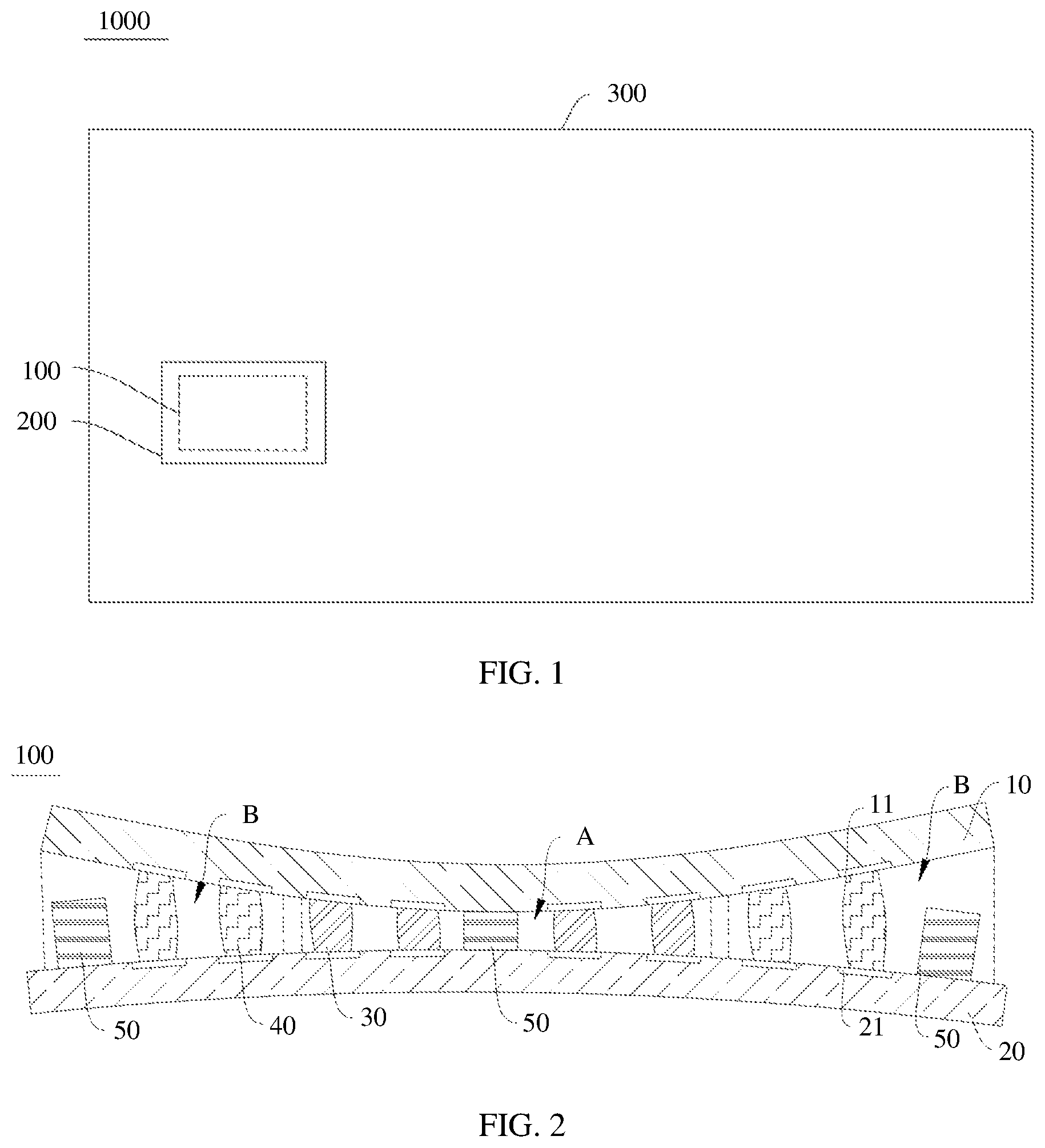 Patent US12563672 Figure 1 – Board-level structure and communication device
