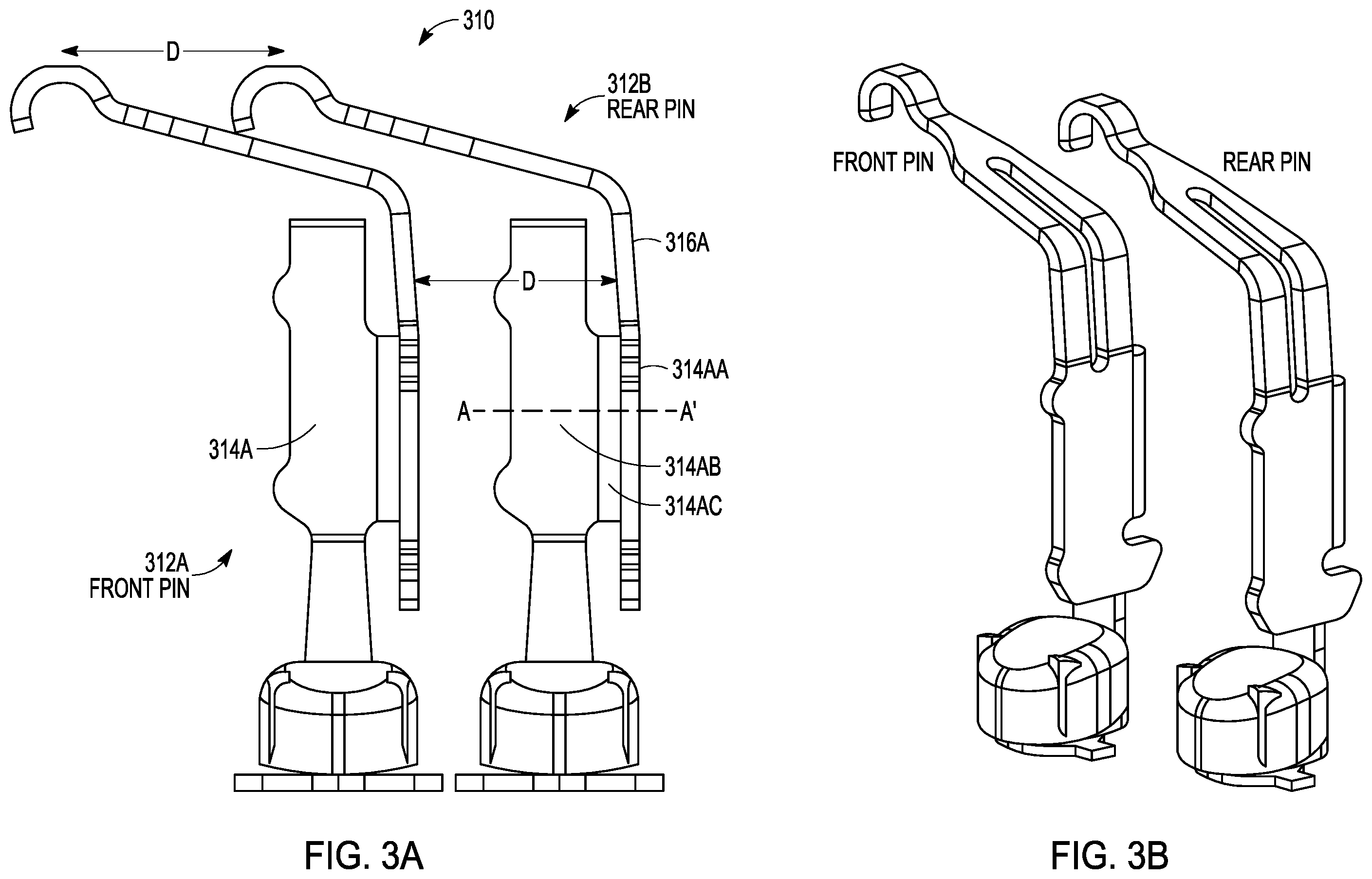 Patent US12563686 Figure 4 – LGA socket pins for improved differential signaling performance