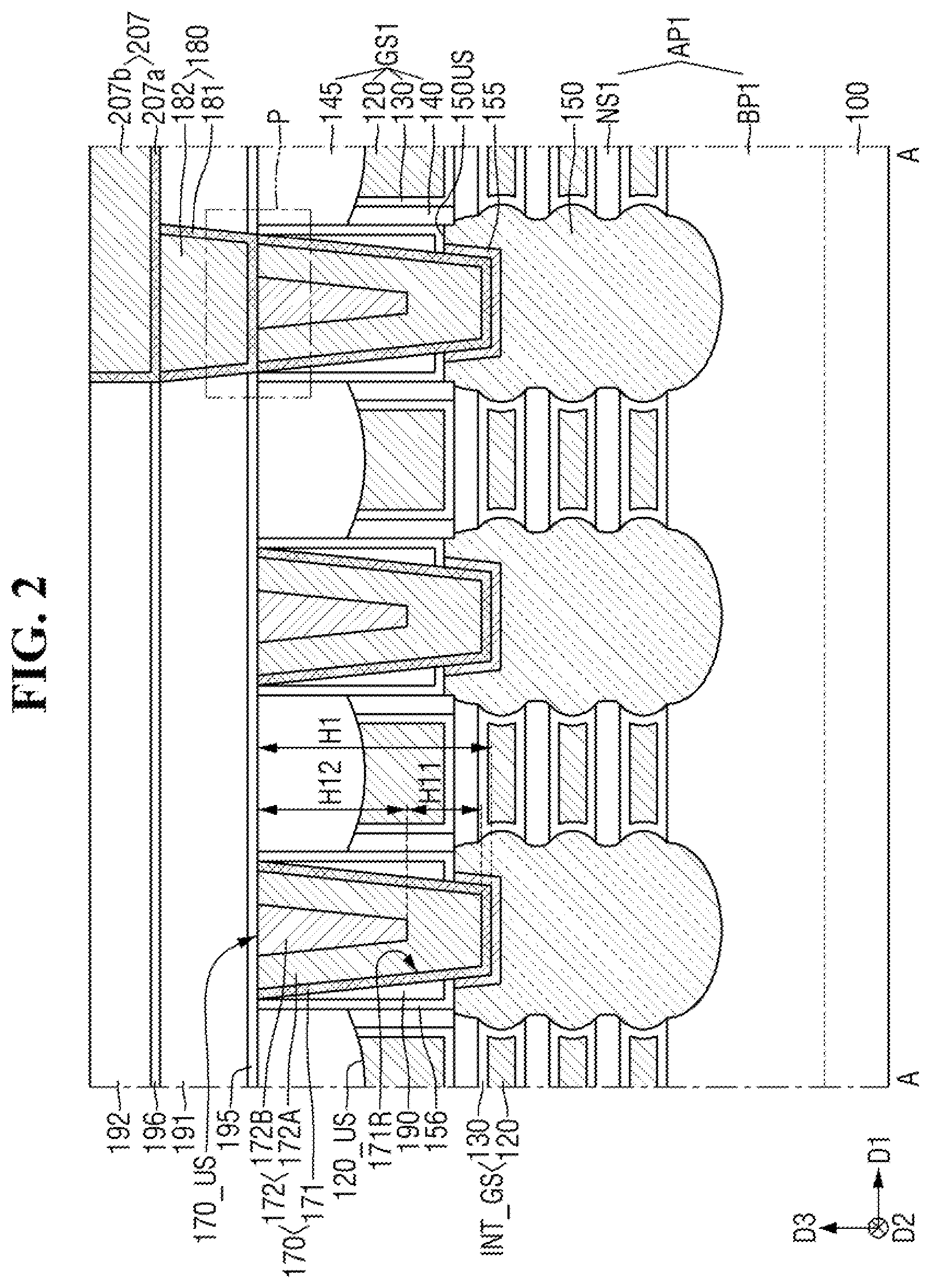 Patent US12563799 Figure 2 – Multi-pattern semiconductor device and method for fabricating same
