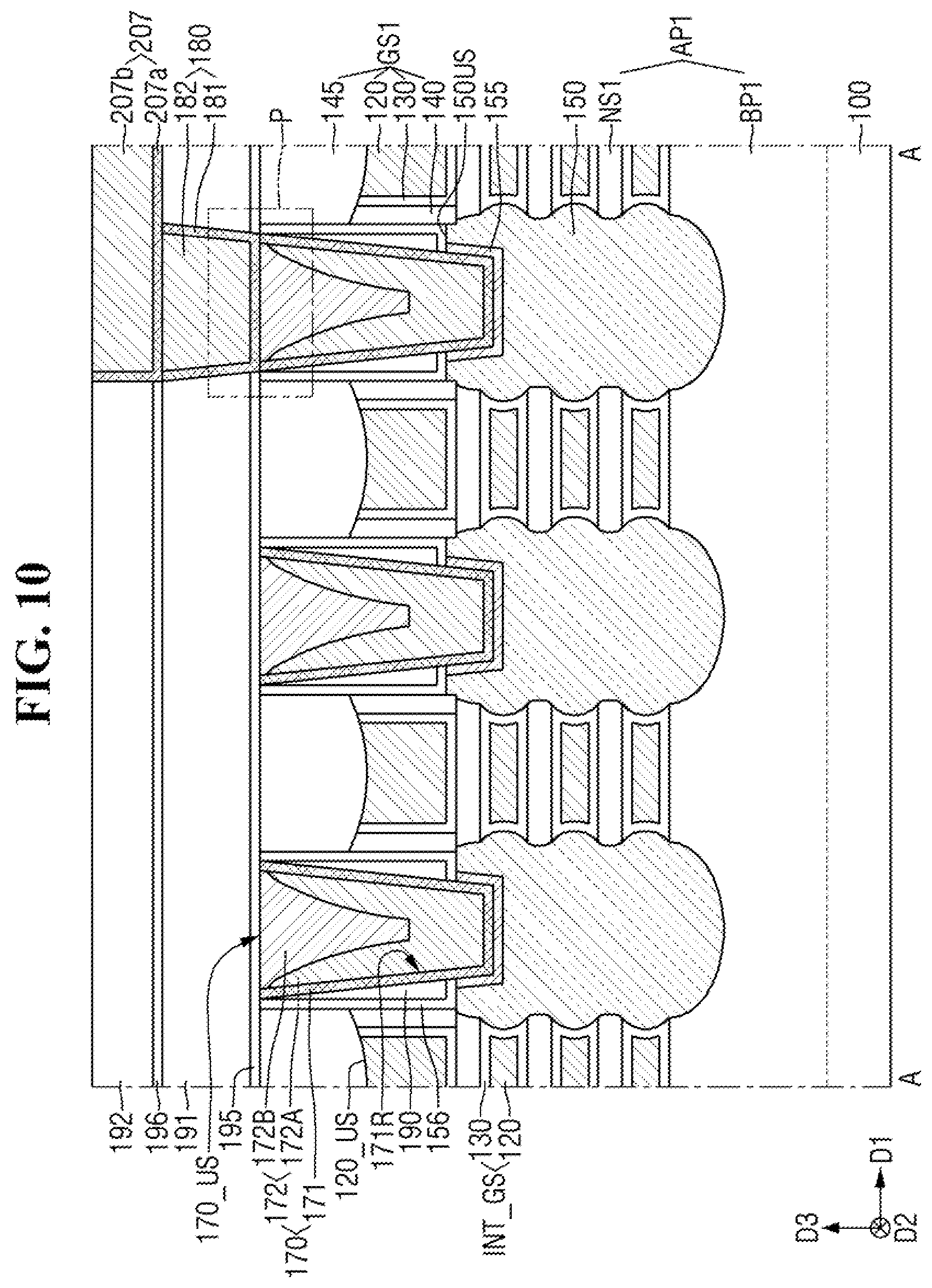 Patent US12563799 Figure 11 – Multi-pattern semiconductor device and method for fabricating same