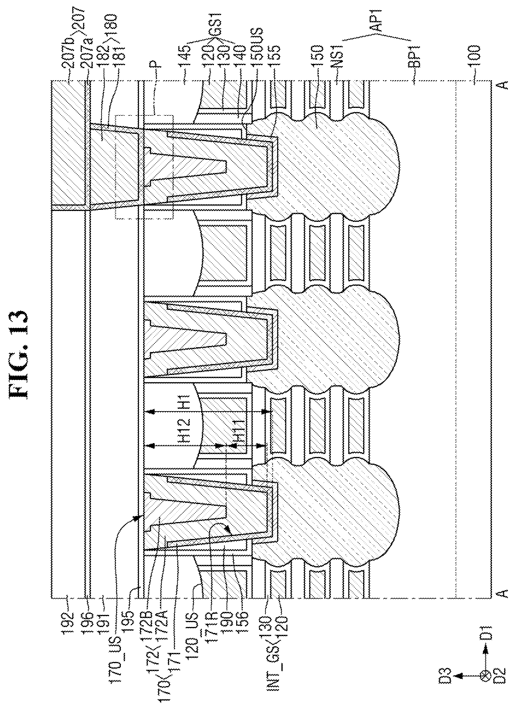 Patent US12563799 Figure 14 – Multi-pattern semiconductor device and method for fabricating same