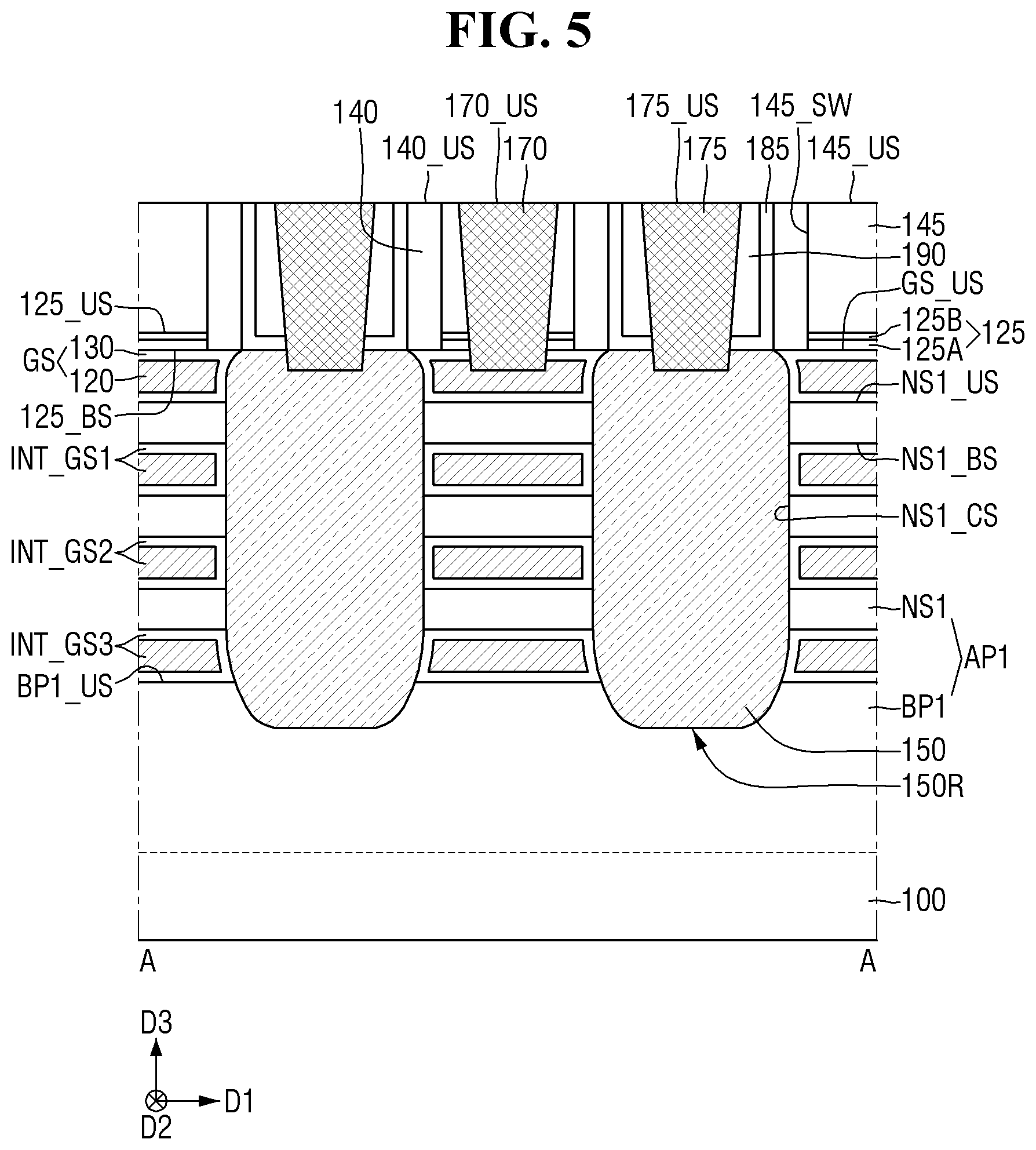 Patent US12563809 Figure 5 – Semiconductor device and method for manufacturing the same