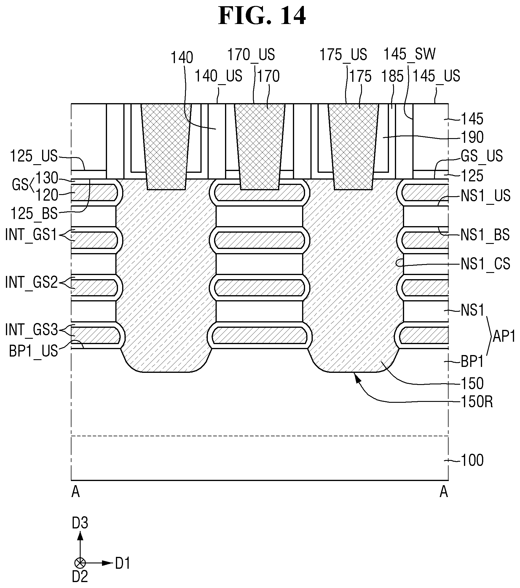 Patent US12563809 Figure 14 – Semiconductor device and method for manufacturing the same