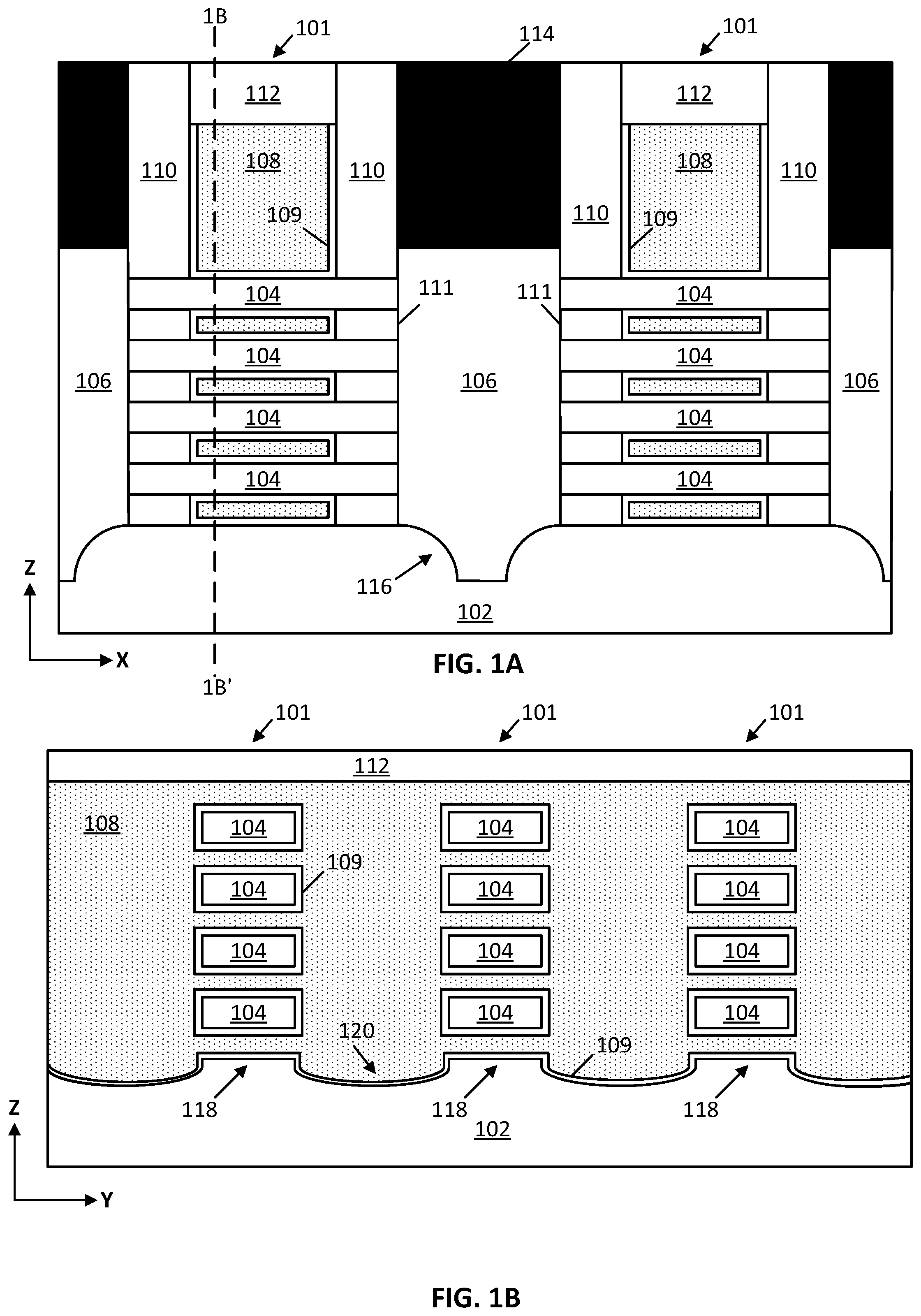 Patent US12563810 — Selective backside recessing of source and drain regions — Figure 1