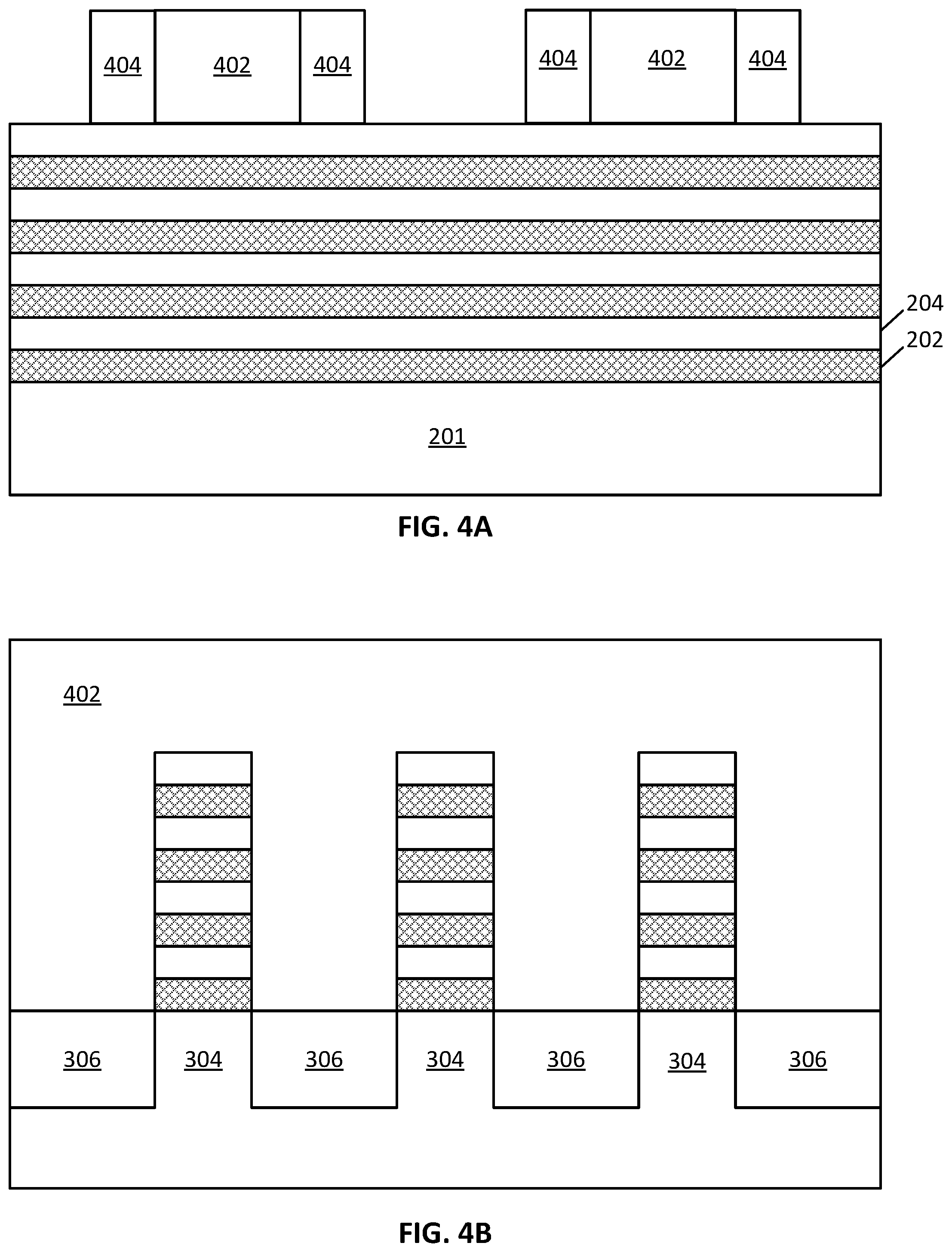 Patent US12563810 Figure 4 – Selective backside recessing of source and drain regions