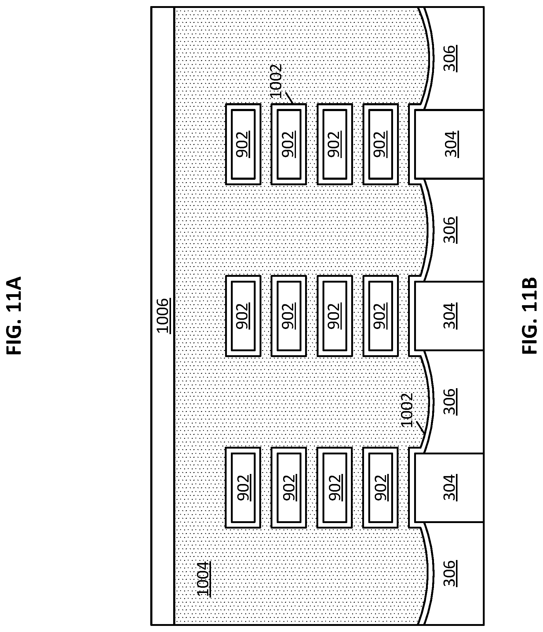 Patent US12563810 Figure 11 – Selective backside recessing of source and drain regions