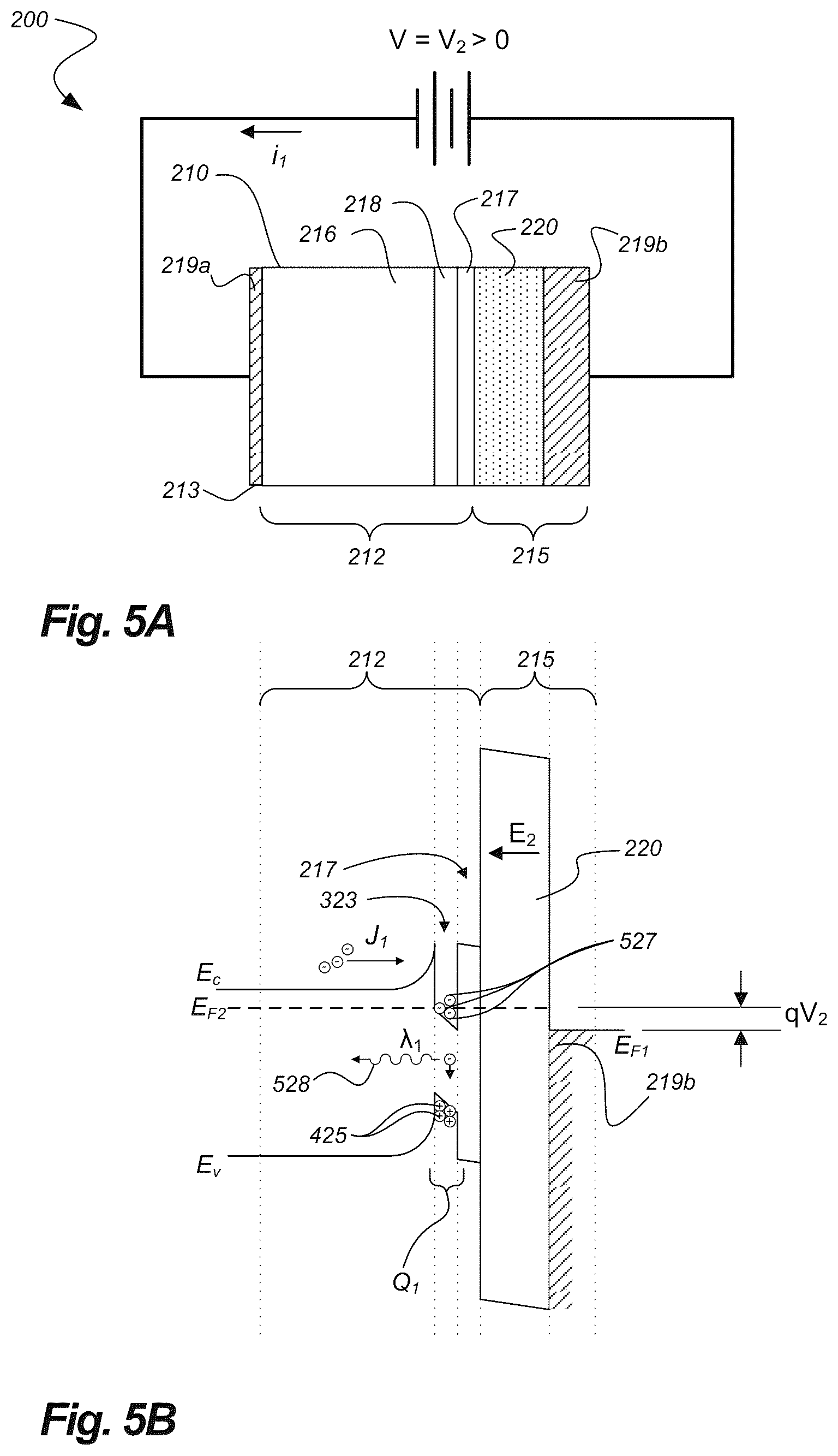 Patent US12563864 Figure 5 – Light-emitting metal-oxide-semiconductor devices and associated systems, devices, and methods