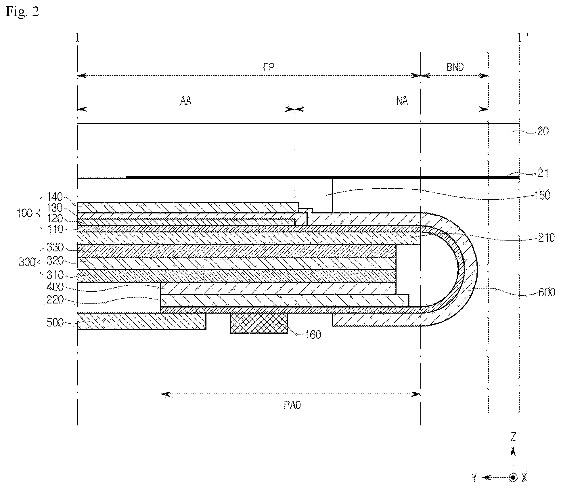 Patent US12563889 Figure 4 – Display apparatus comprising antistatic member for reducing brightening and greenish phenomenon