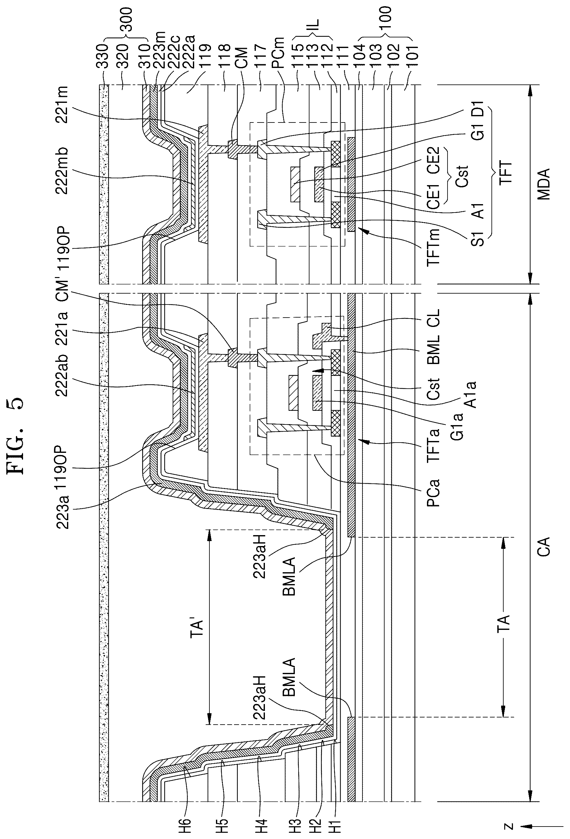 Patent US12563913 Figure 7 – Display apparatus capable of displaying an image in a component area