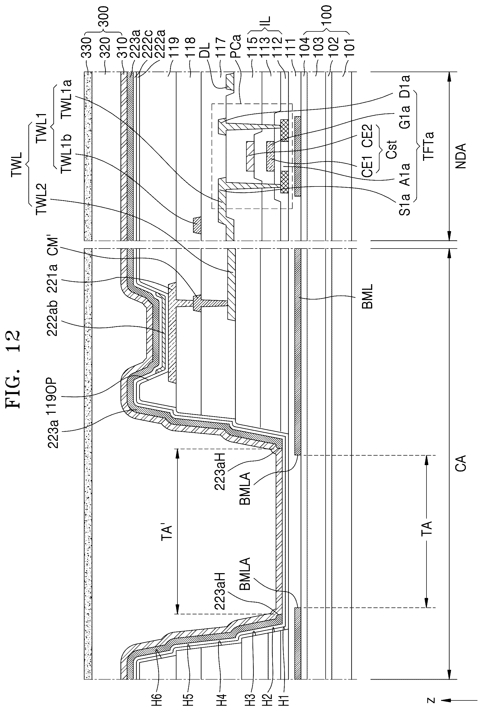 Patent US12563913 Figure 15 – Display apparatus capable of displaying an image in a component area
