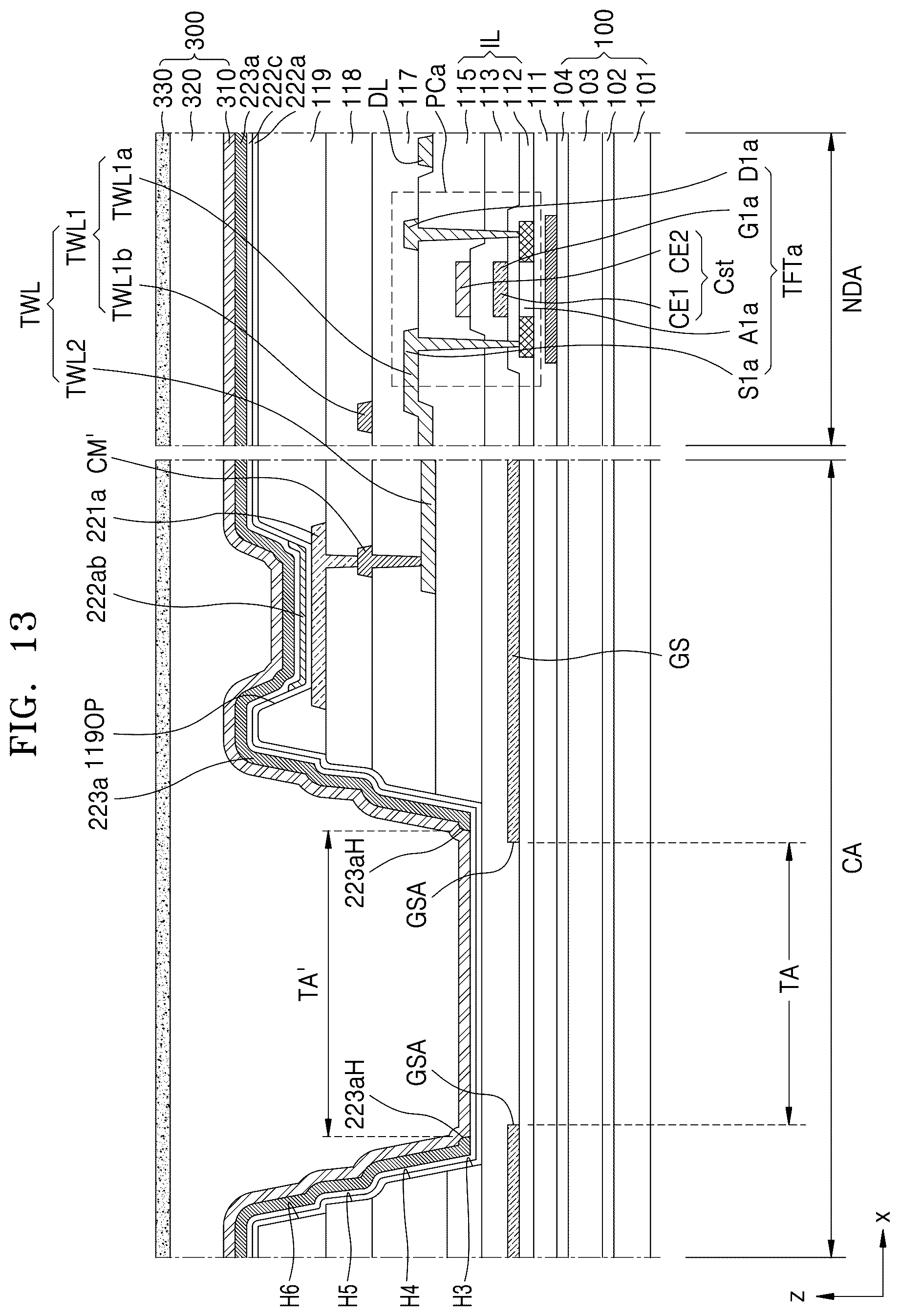 Patent US12563913 Figure 16 – Display apparatus capable of displaying an image in a component area