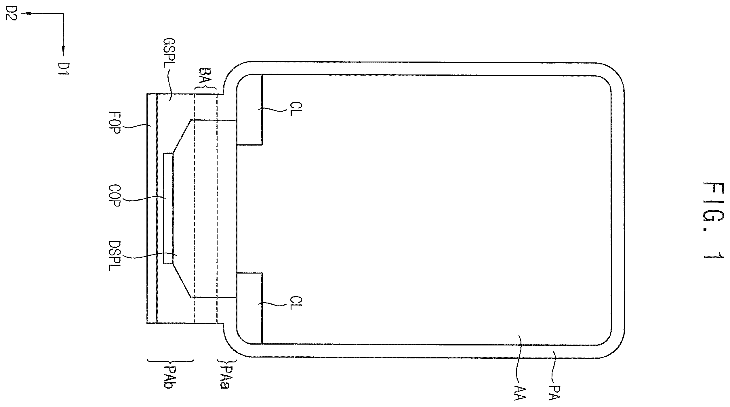 Patent US12563933 Figure 1 – Display apparatus