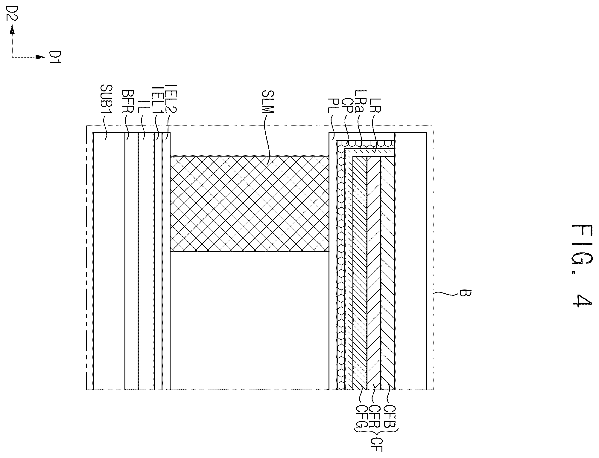 Patent US12563941 Figure 4 – Color conversion substrate, display device including the same, and method of manufacturing color conversion substrate