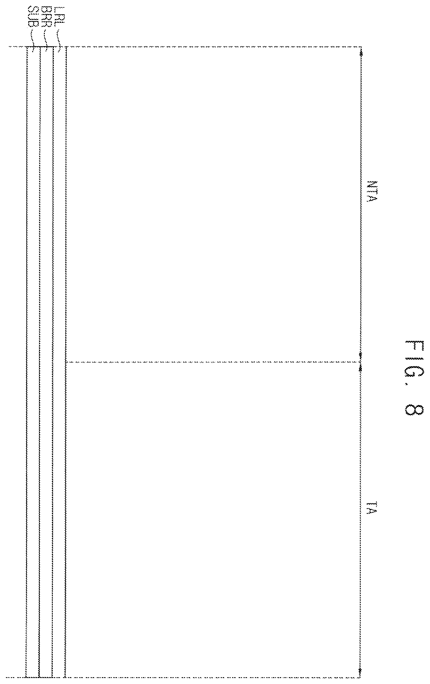 Patent US12563952 Figure 7 – Display device with aligned openings in a polarizing film and conductive layers and method of manufacturing the same
