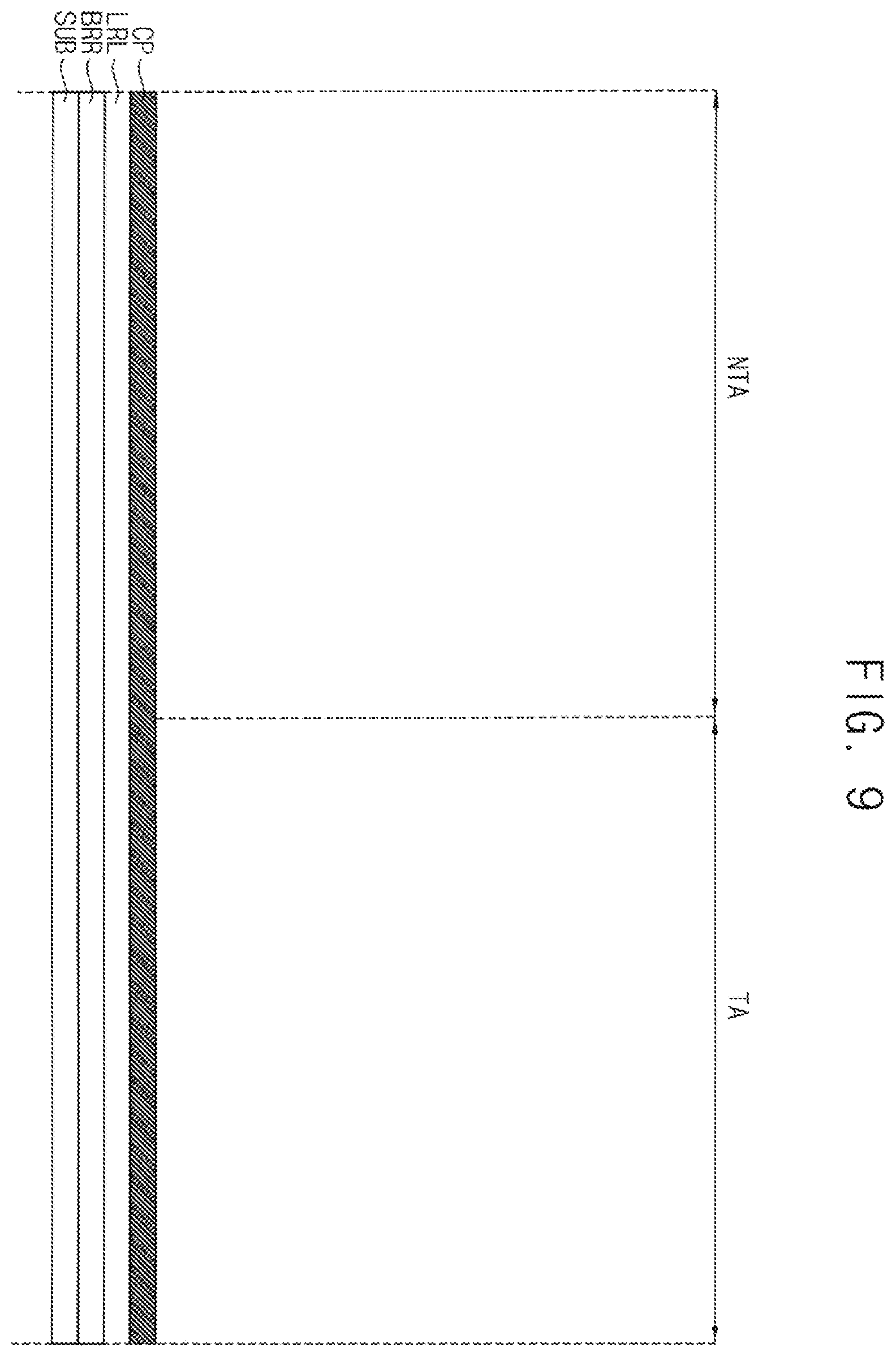 Patent US12563952 Figure 8 – Display device with aligned openings in a polarizing film and conductive layers and method of manufacturing the same