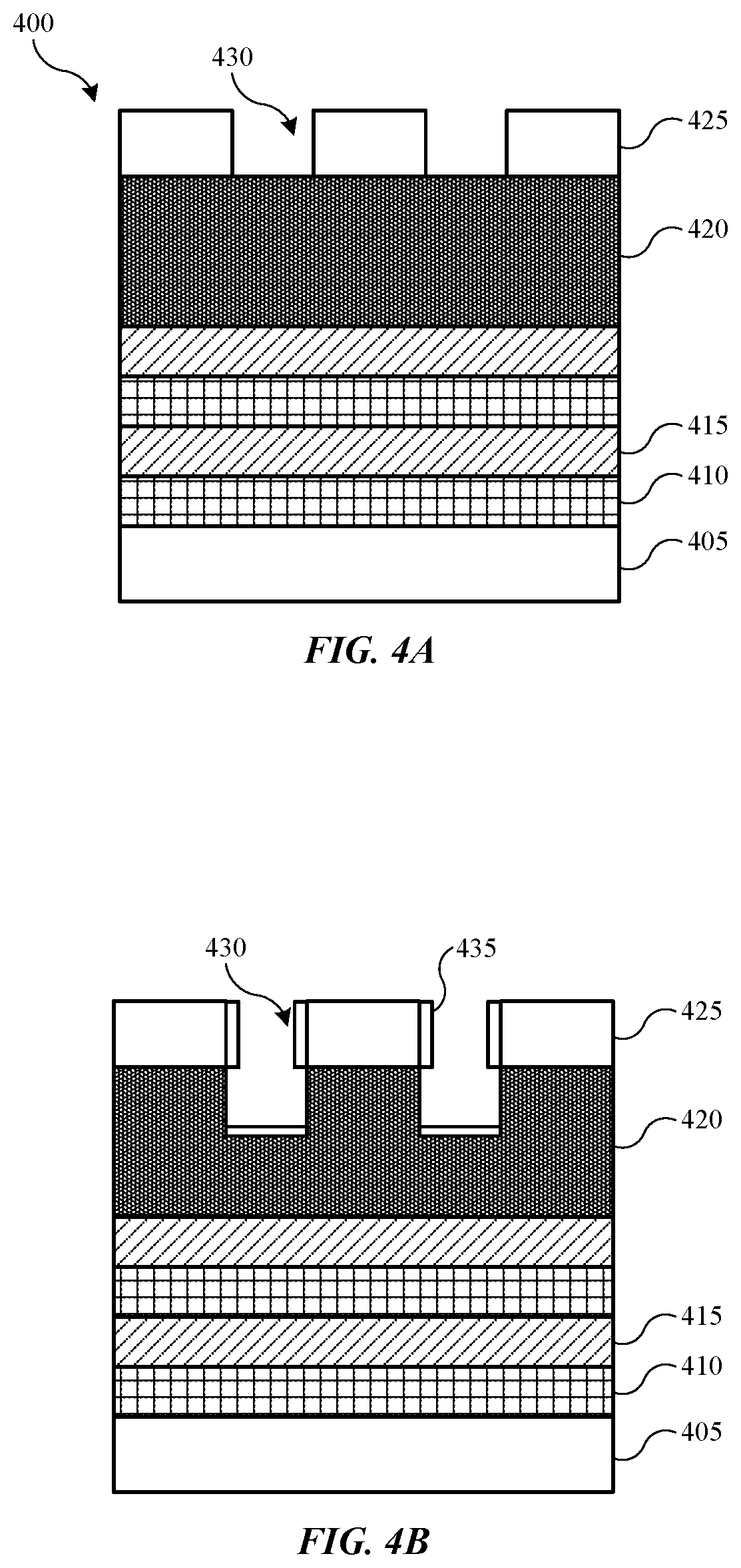 Patent US12564022 Figure 4 – Carbon hardmask opening using boron nitride mask