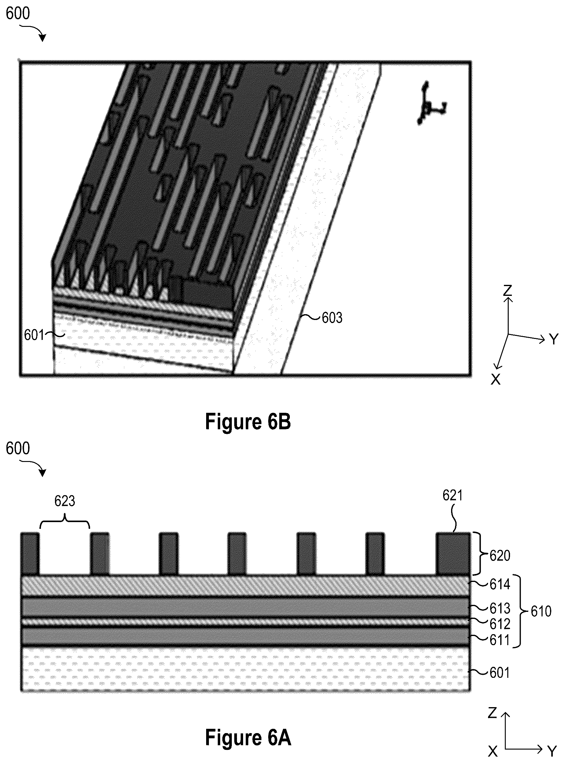 Patent US12564027 Figure 8 – Top-down self-alignment of vias in a semiconductor device for sub-22NM pitch metals