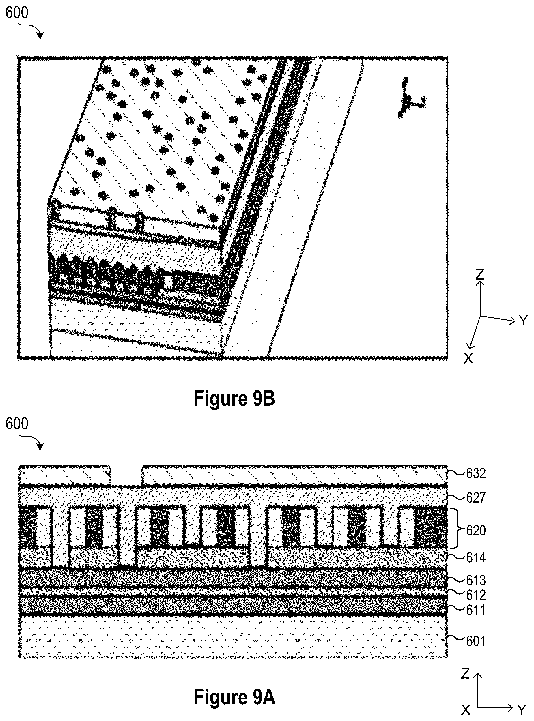 Patent US12564027 Figure 11 – Top-down self-alignment of vias in a semiconductor device for sub-22NM pitch metals