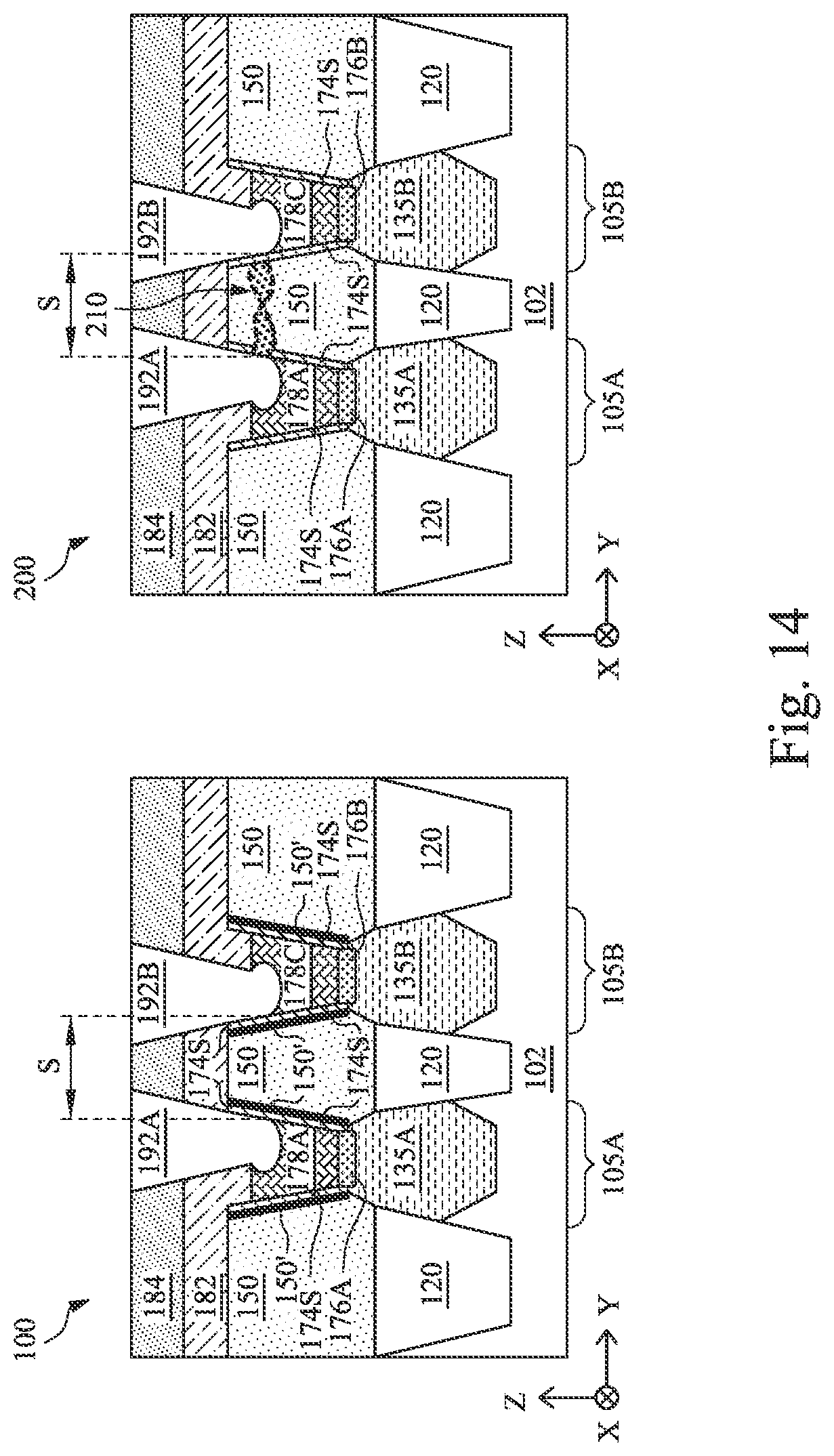 Patent US12564028 Figure 14 – Dielectric layers having nitrogen-containing crusted surfaces