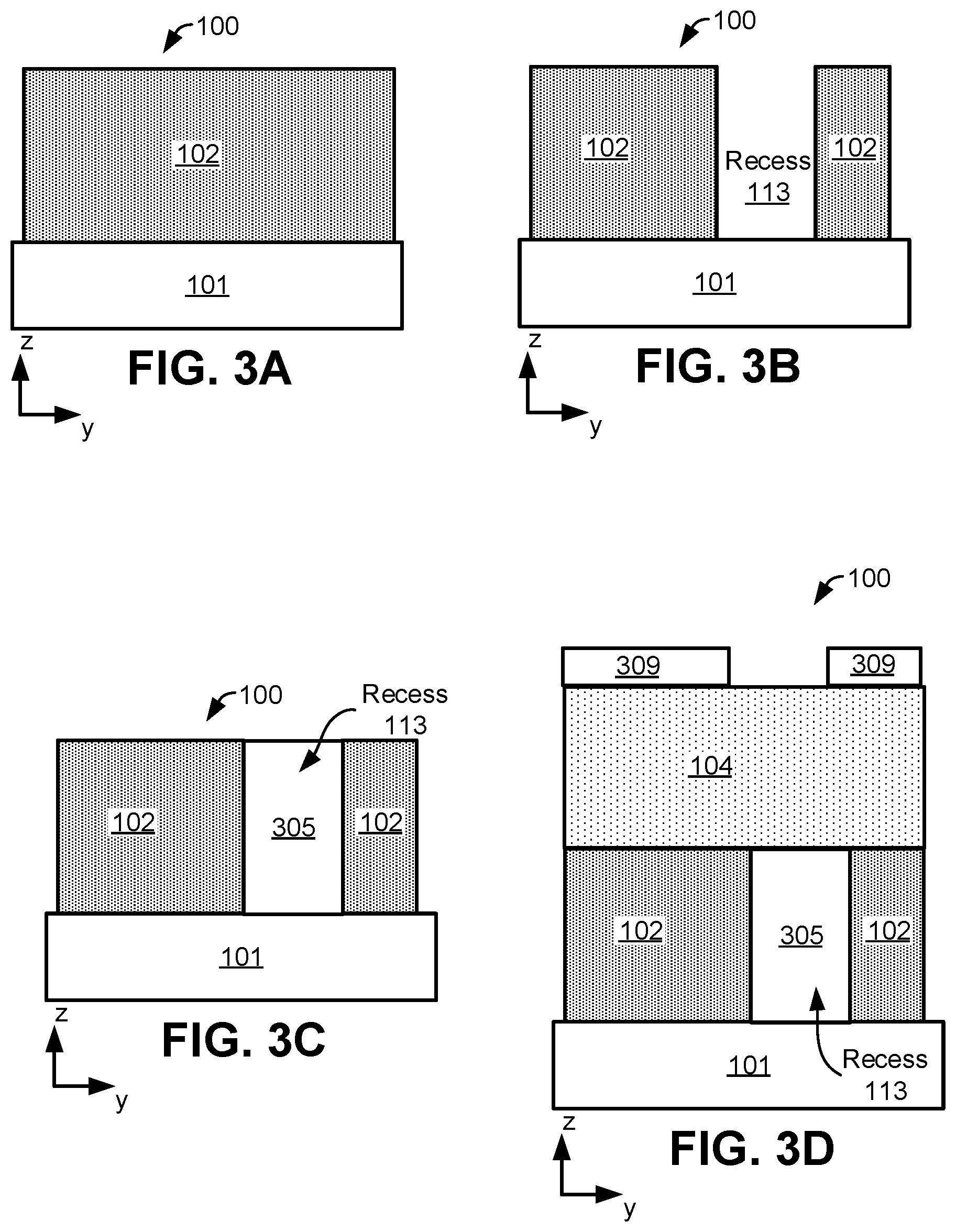 Patent US12564030 Figure 3 – Replacement conductive material for interconnect features
