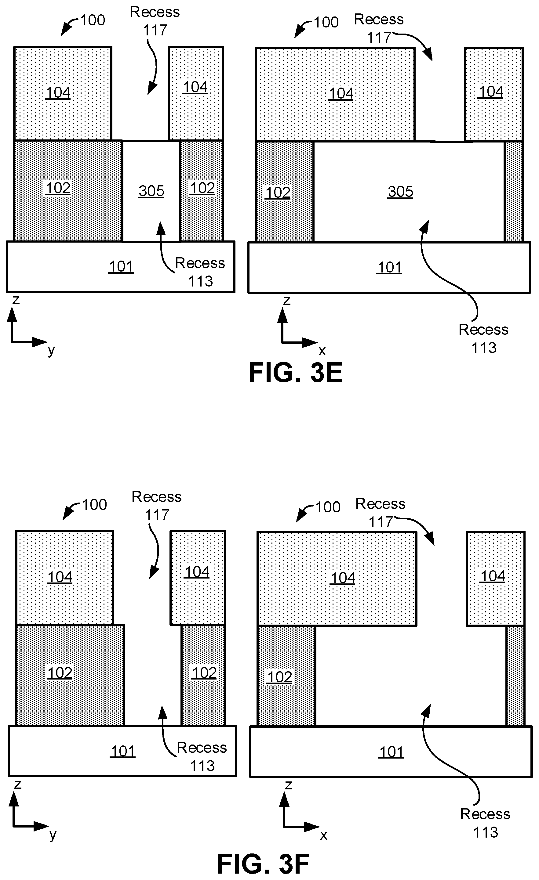 Patent US12564030 Figure 4 – Replacement conductive material for interconnect features