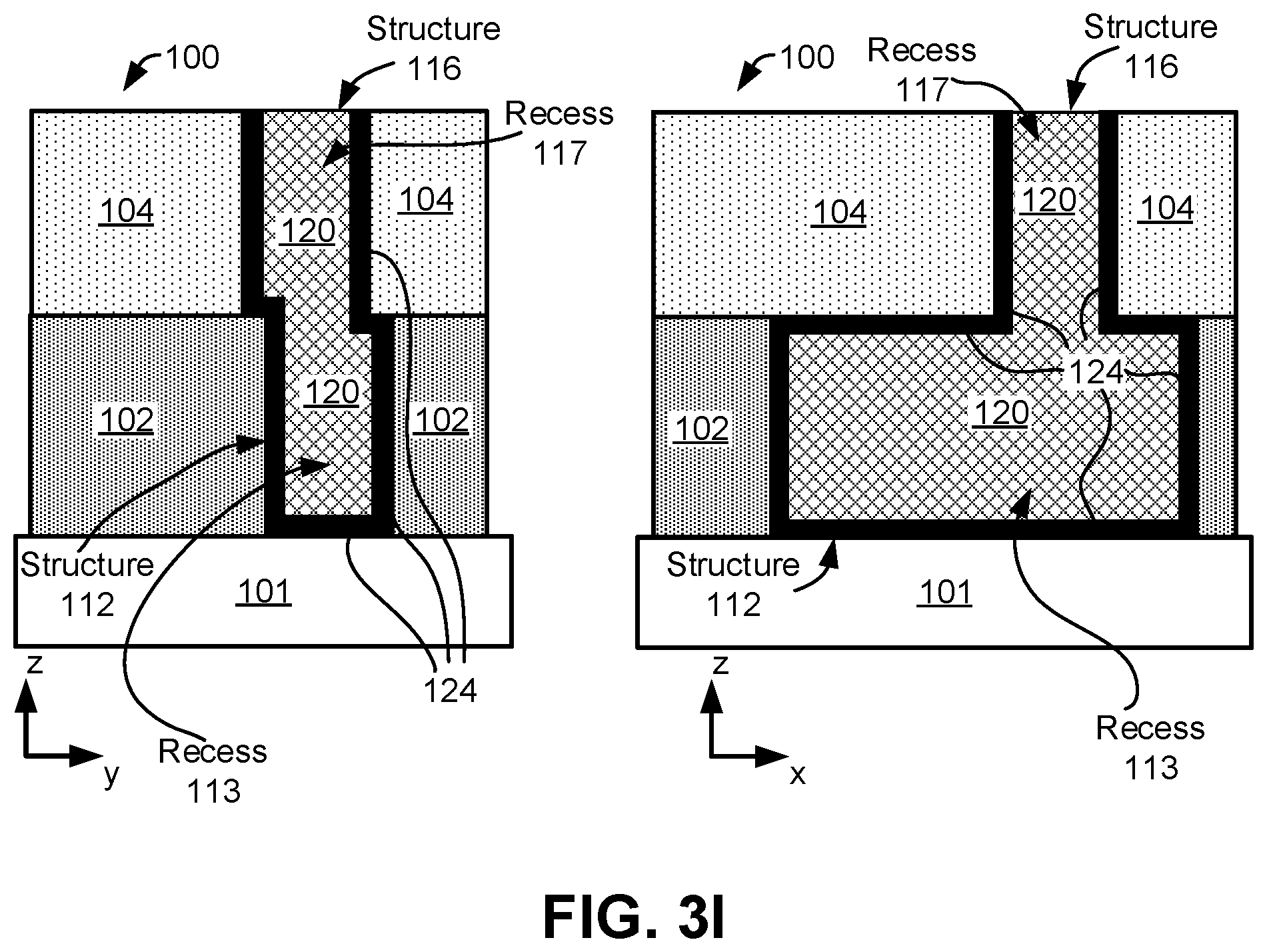 Patent US12564030 Figure 6 – Replacement conductive material for interconnect features