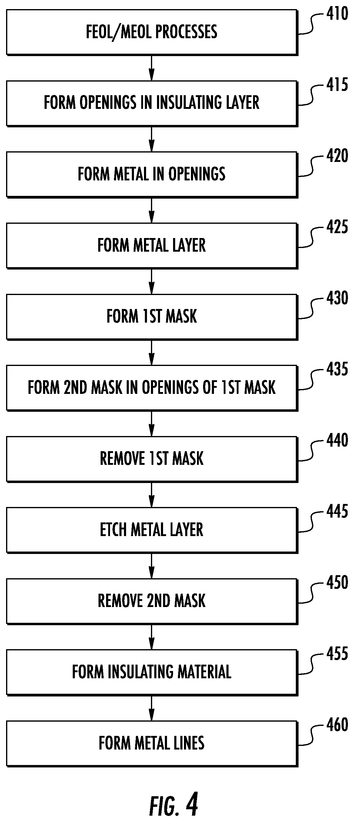 Patent US12564036 Figure 7 – Integrated circuit devices including via structures having a narrow upper portion, and related fabrication methods