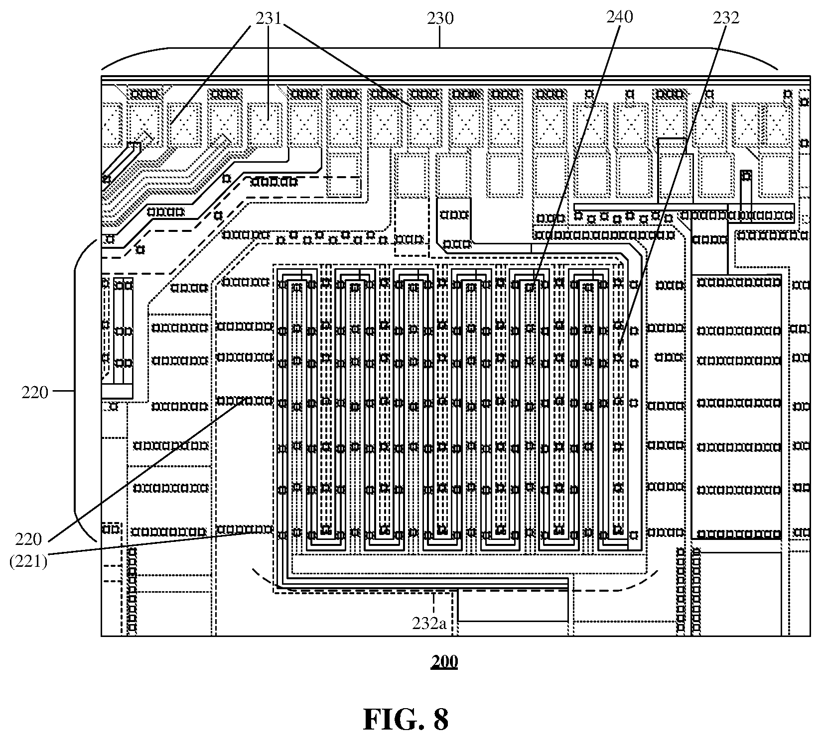 Patent US12564042 Figure 8 – Semiconductor structure and layout structure