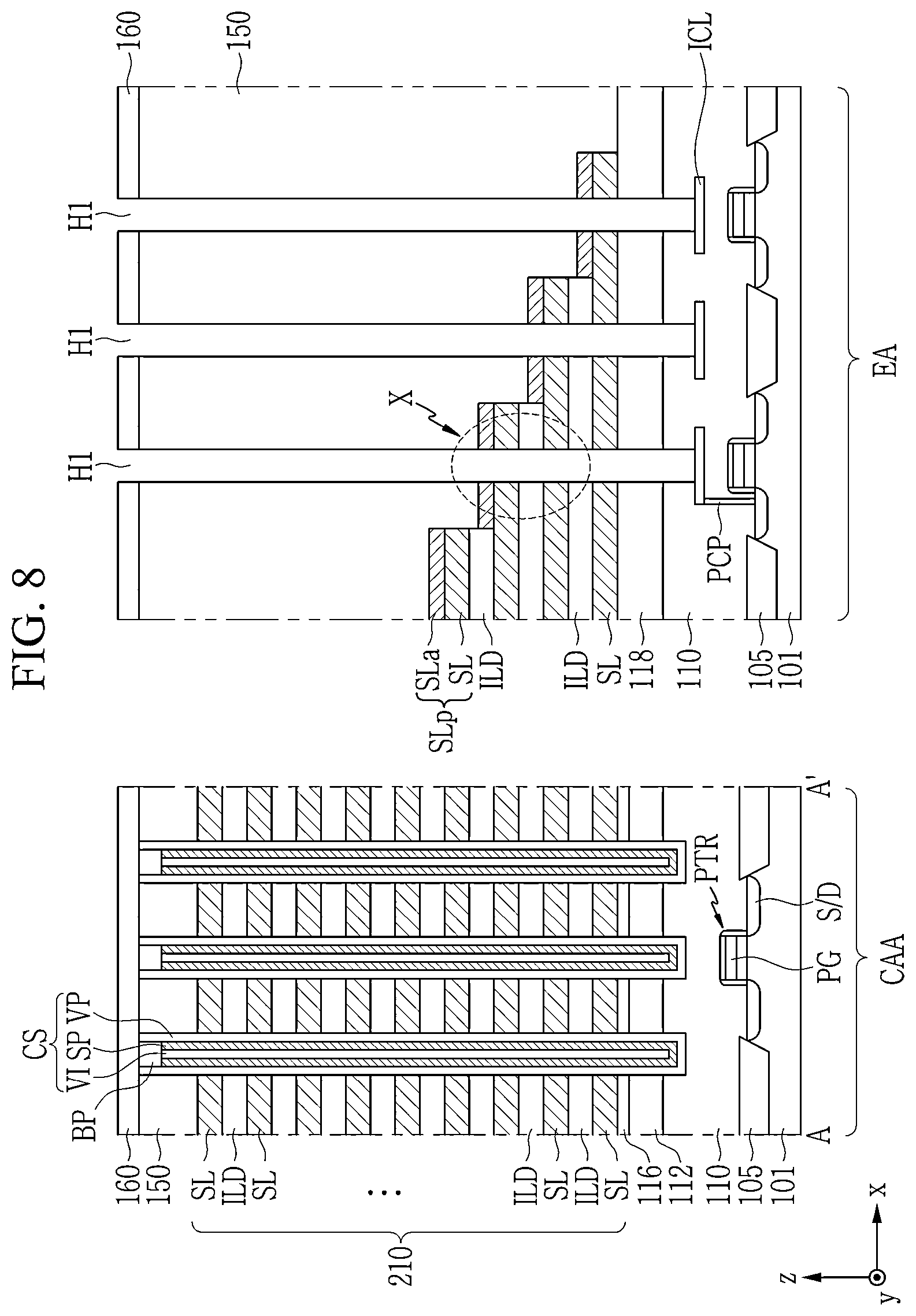 Patent US12564044 Figure 10 – Non-volatile memory device, method for fabricating the same and electronic system including the same