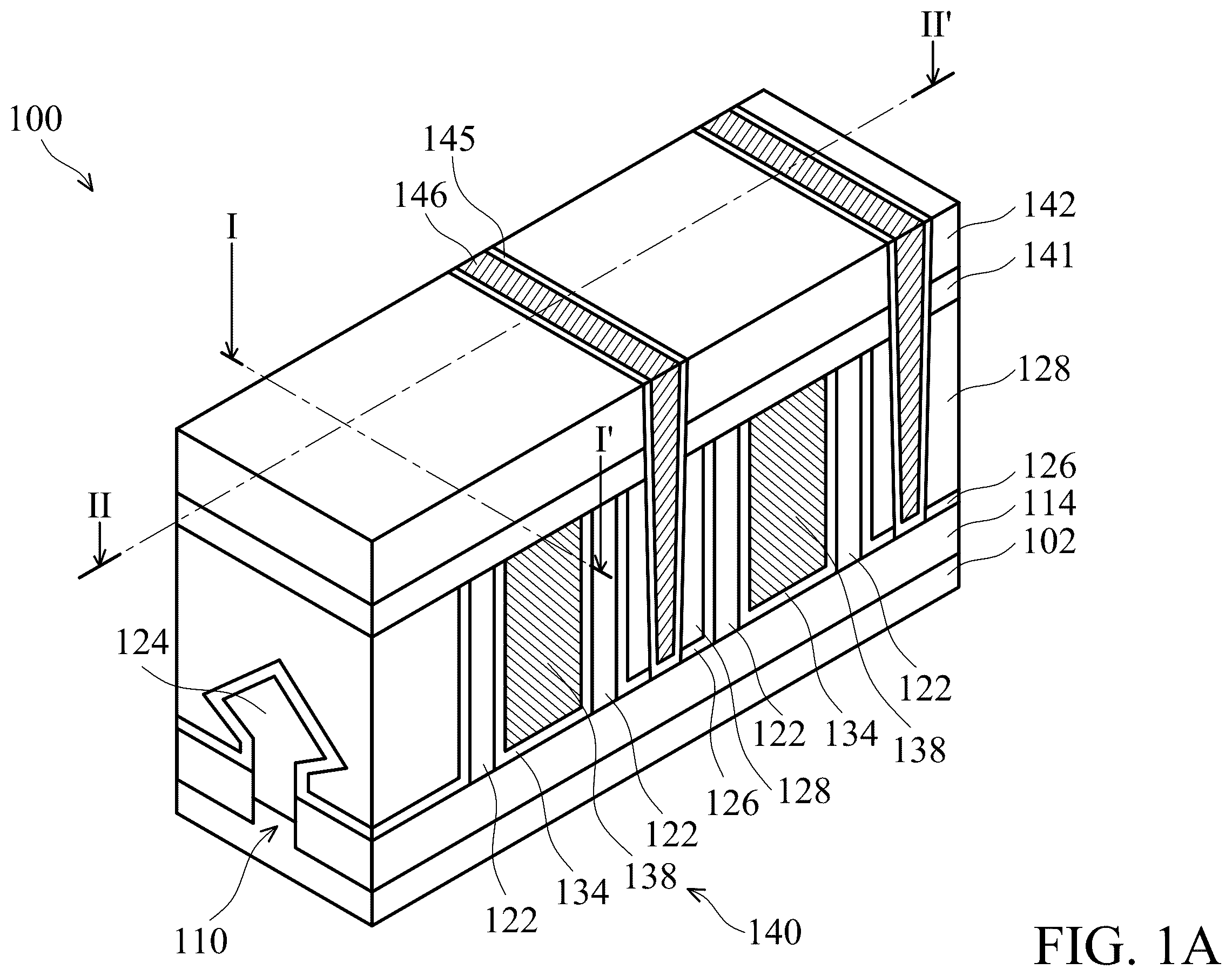 Patent US12564045 — Semiconductor device structure with interconnect structure having air gap — Figure 1