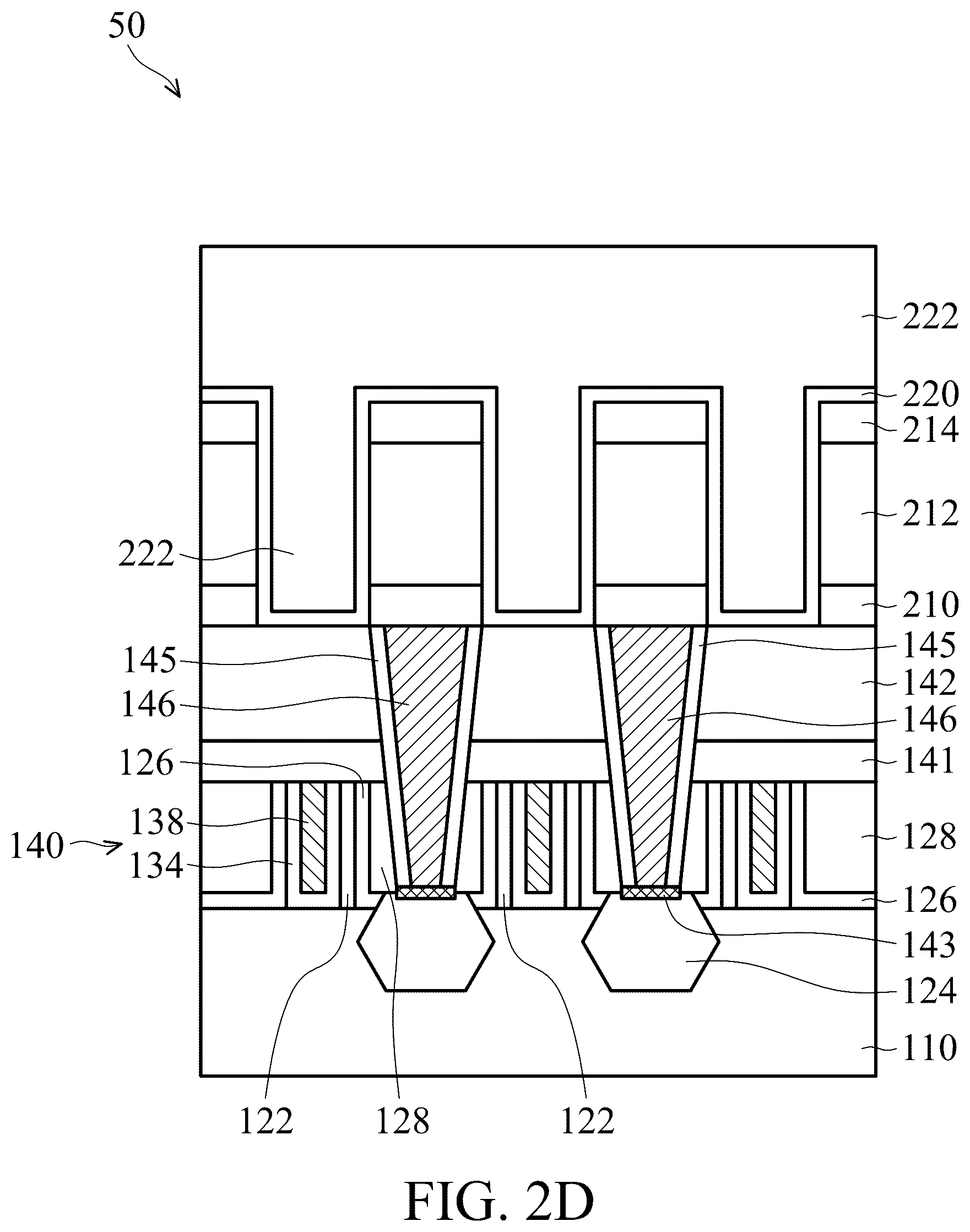 Patent US12564045 Figure 6 – Semiconductor device structure with interconnect structure having air gap