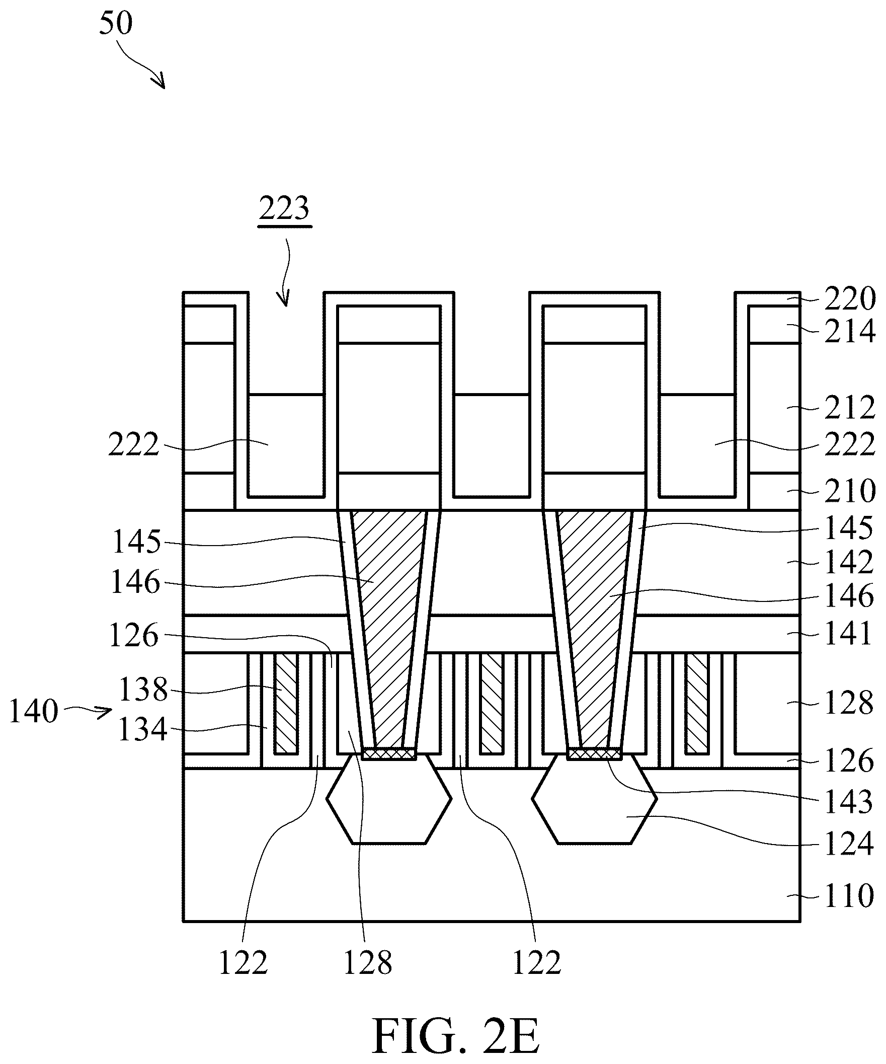 Patent US12564045 Figure 7 – Semiconductor device structure with interconnect structure having air gap