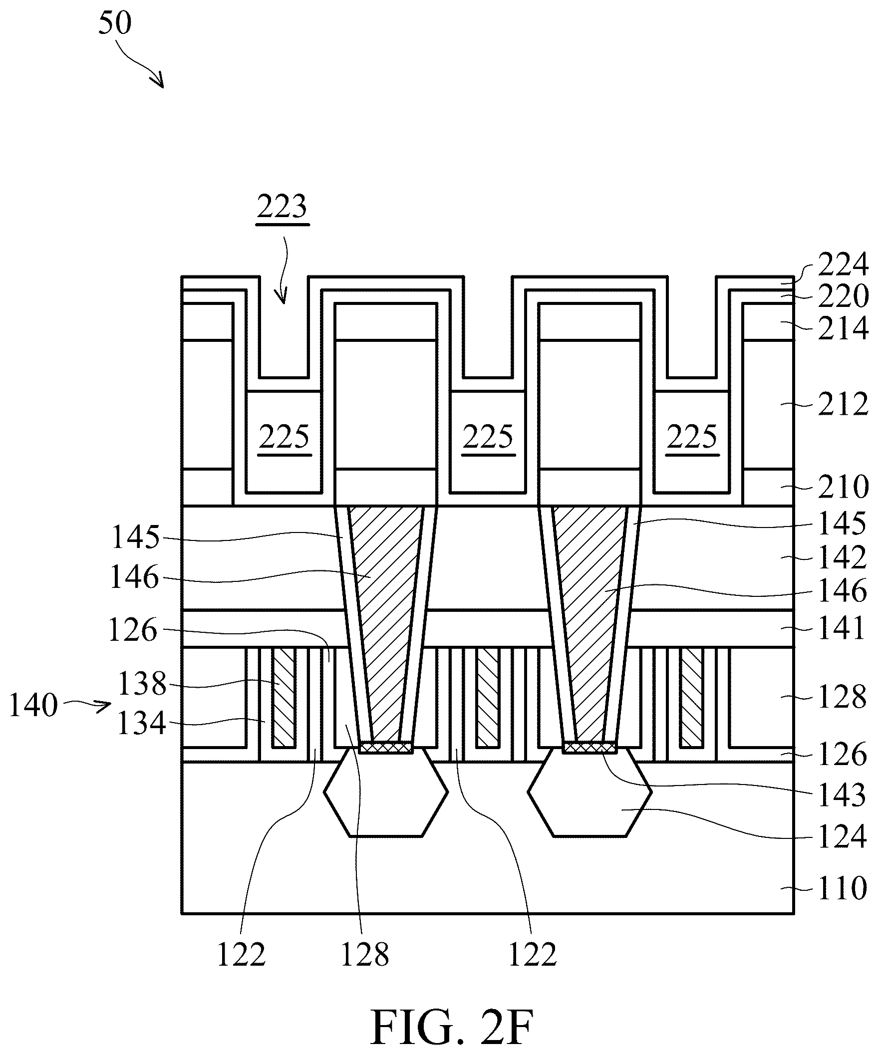 Patent US12564045 Figure 8 – Semiconductor device structure with interconnect structure having air gap
